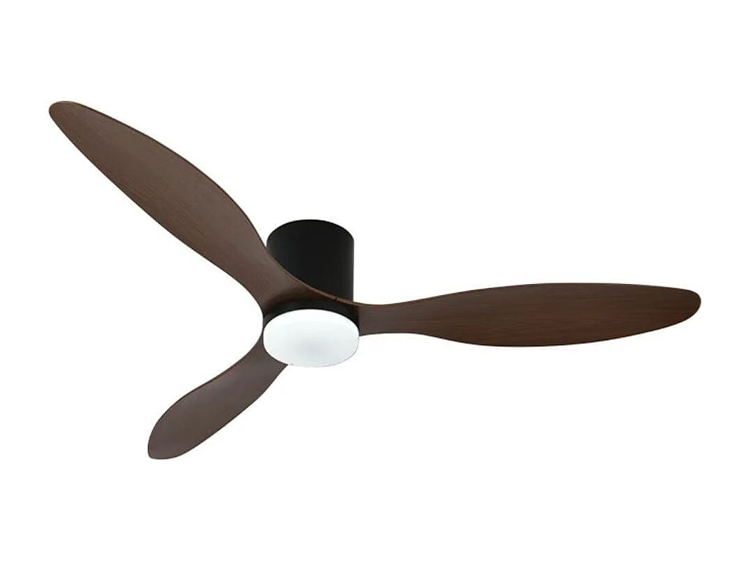 Ventilador de techo Mistral Bel Air 48W 3 aspas con luz LED negro/cerezo Ø130 cm