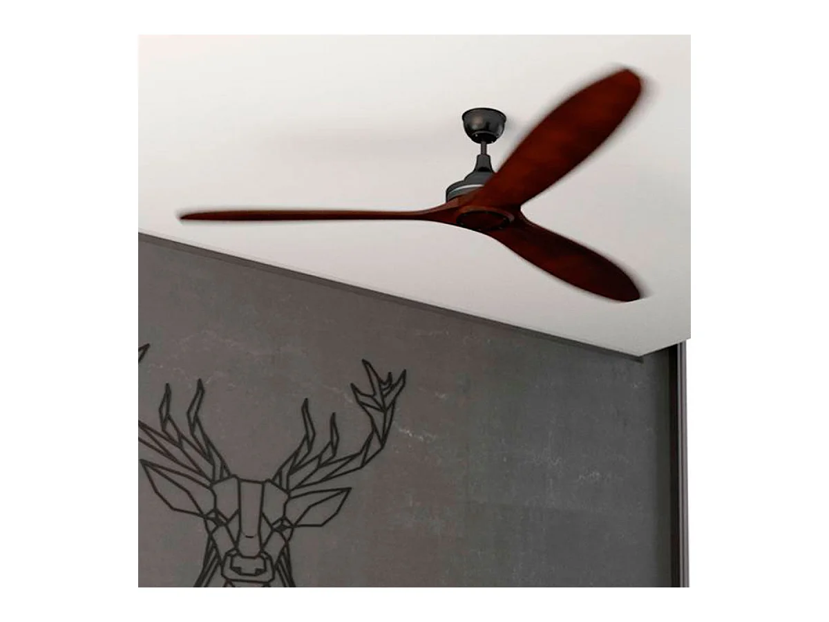 Ventilador de techo Cecotec EnergySilence Aero 580 80W 3 aspas mando a distancia nogal