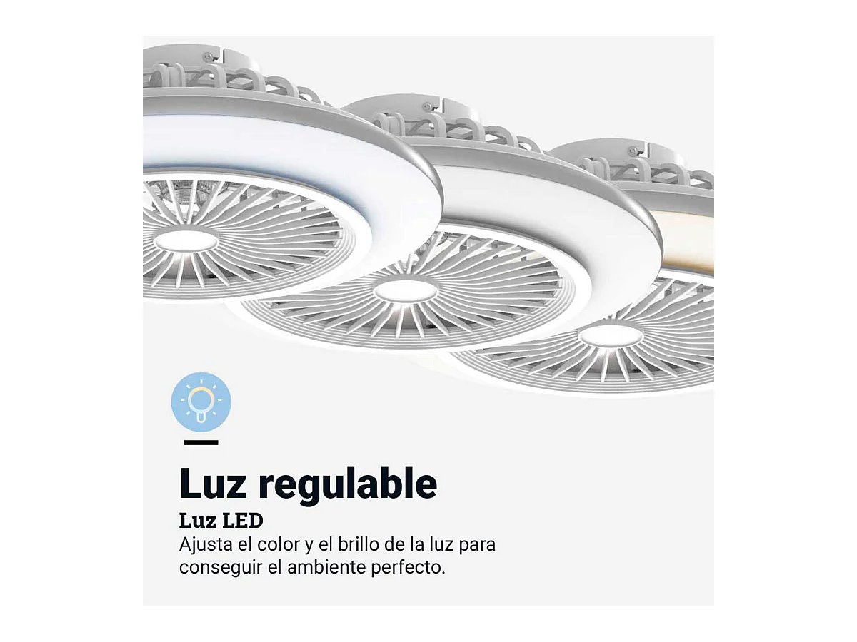 Ventilador de techo Kona 7050W Universal Blue 25W control WiFi blanco Ø49 cm