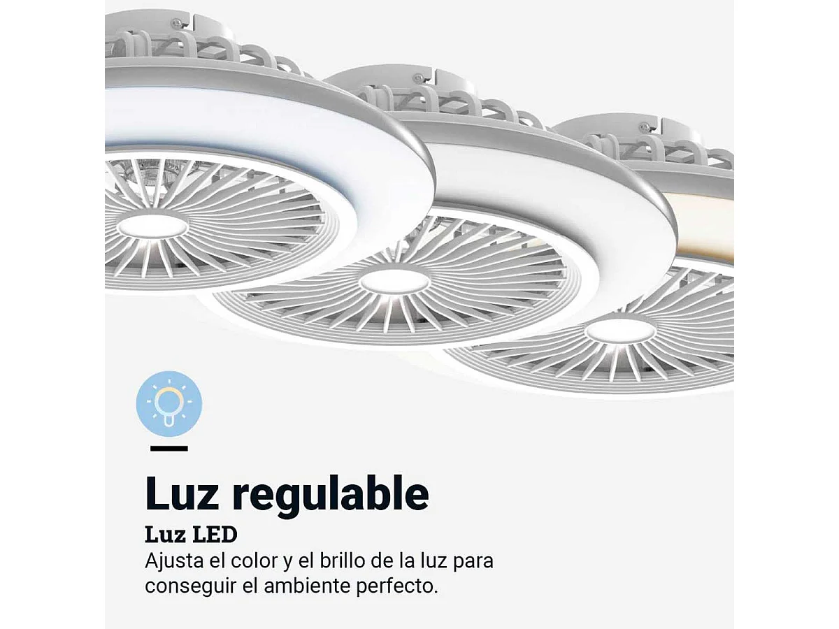 Ventilador de techo Kona 7050W Universal Blue 25W control WiFi blanco Ø49 cm