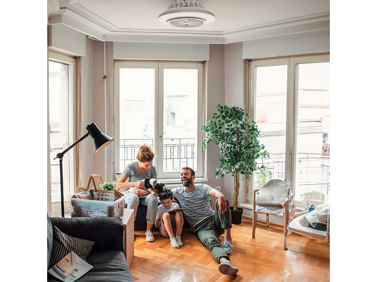 Ventilador de techo Kona 7050W Universal Blue 25W control WiFi blanco Ø49 cm