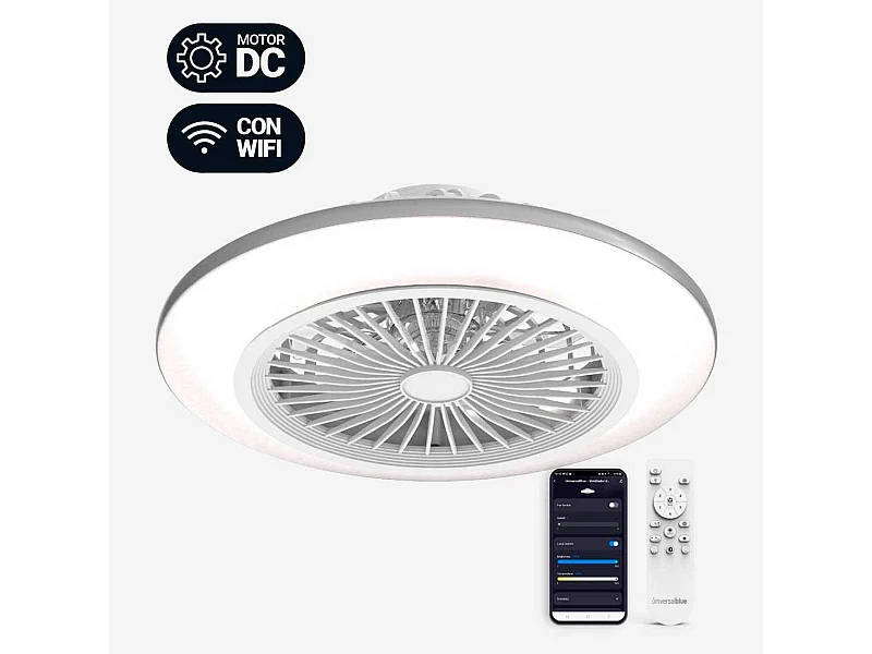 Ventilador de techo Kona 7050W Universal Blue 25W control WiFi blanco Ø49 cm