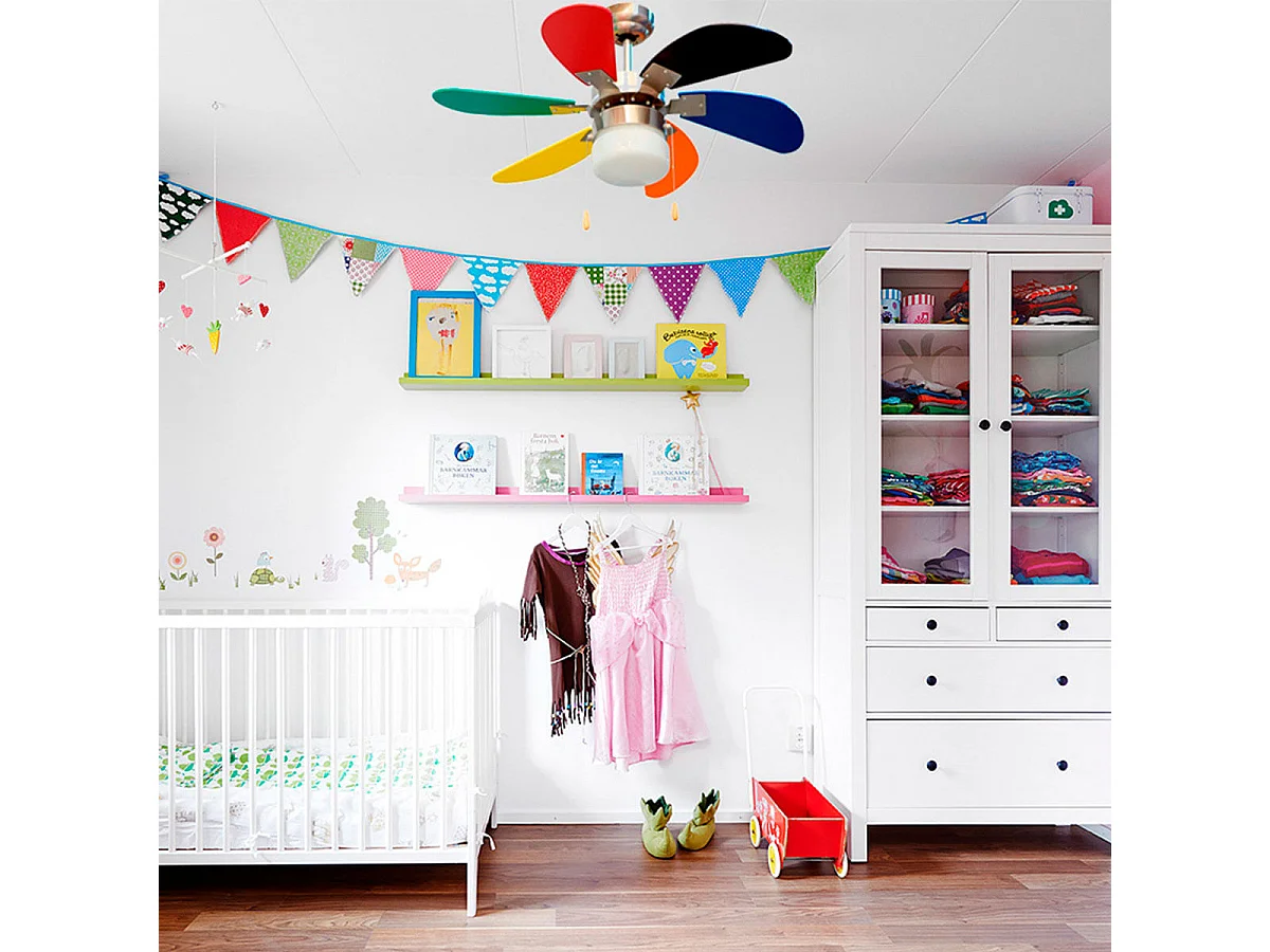 Ventilador de techo infantil Orbegozo CC 65085 6 aspas 3 velocidades con luz Ø85 cm