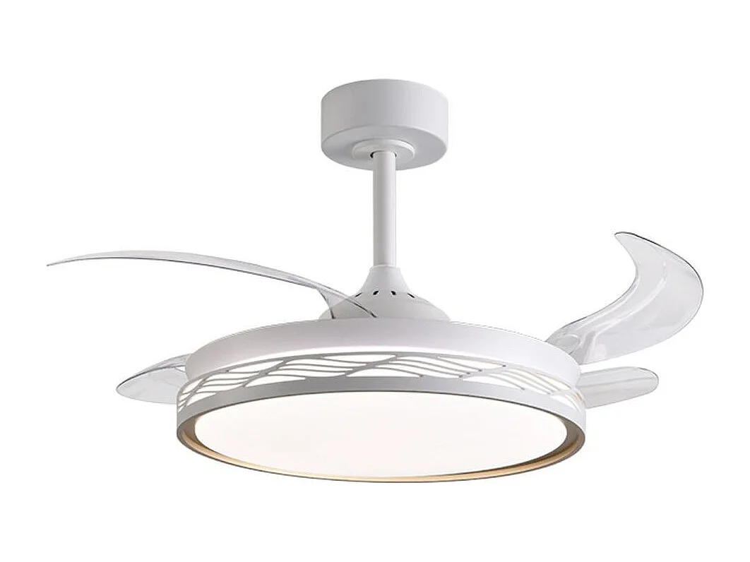 Ventilador de techo Riga Bel Air 72W 4 aspas retráctiles con luz LED blanco/dorado Ø108 cm