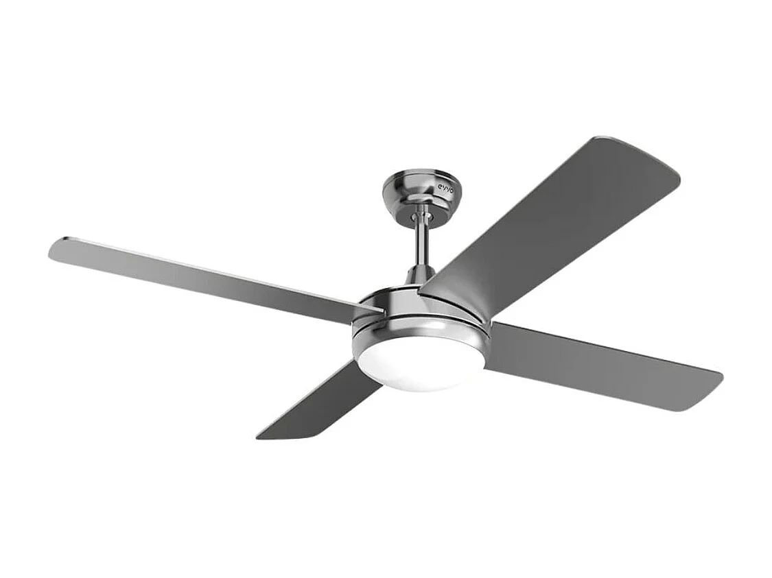 Ventilador de techo Evvo V516 Steel 18W 4 aspas mando a distancia acero Ø132 cm