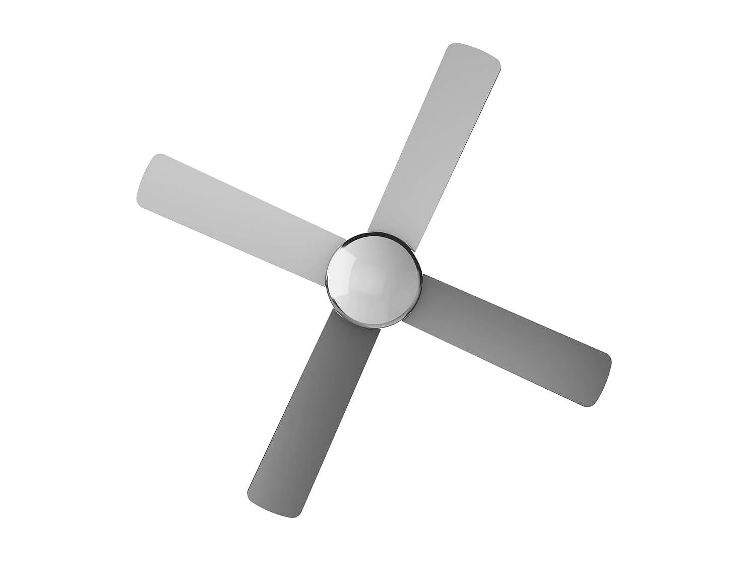 Ventilador de techo Evvo V516 Steel 18W 4 aspas mando a distancia acero Ø132 cm