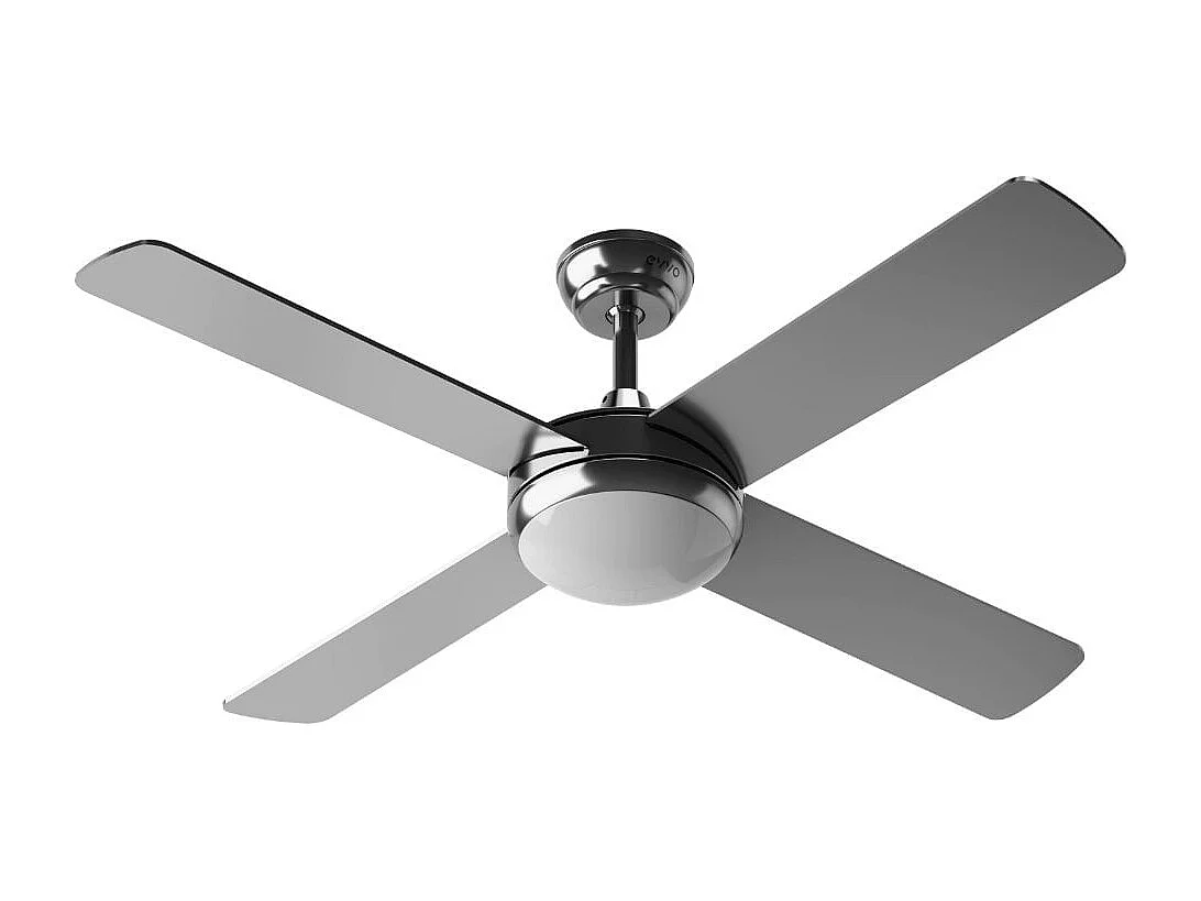 Ventilador de techo Evvo V516 Steel 18W 4 aspas mando a distancia acero Ø132 cm