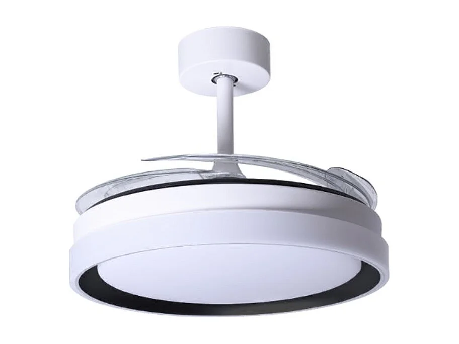 Ventilador de techo Kigali Mini Bel Air 48W 4 aspas retráctiles blanco/negro Ø91 cm