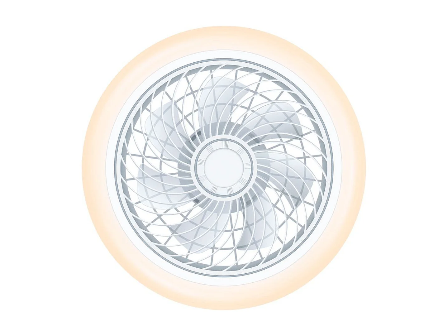 Ventilador de techo Siroco 43W aspas reversibles con altavoz 3000lm blanco Ø46 cm