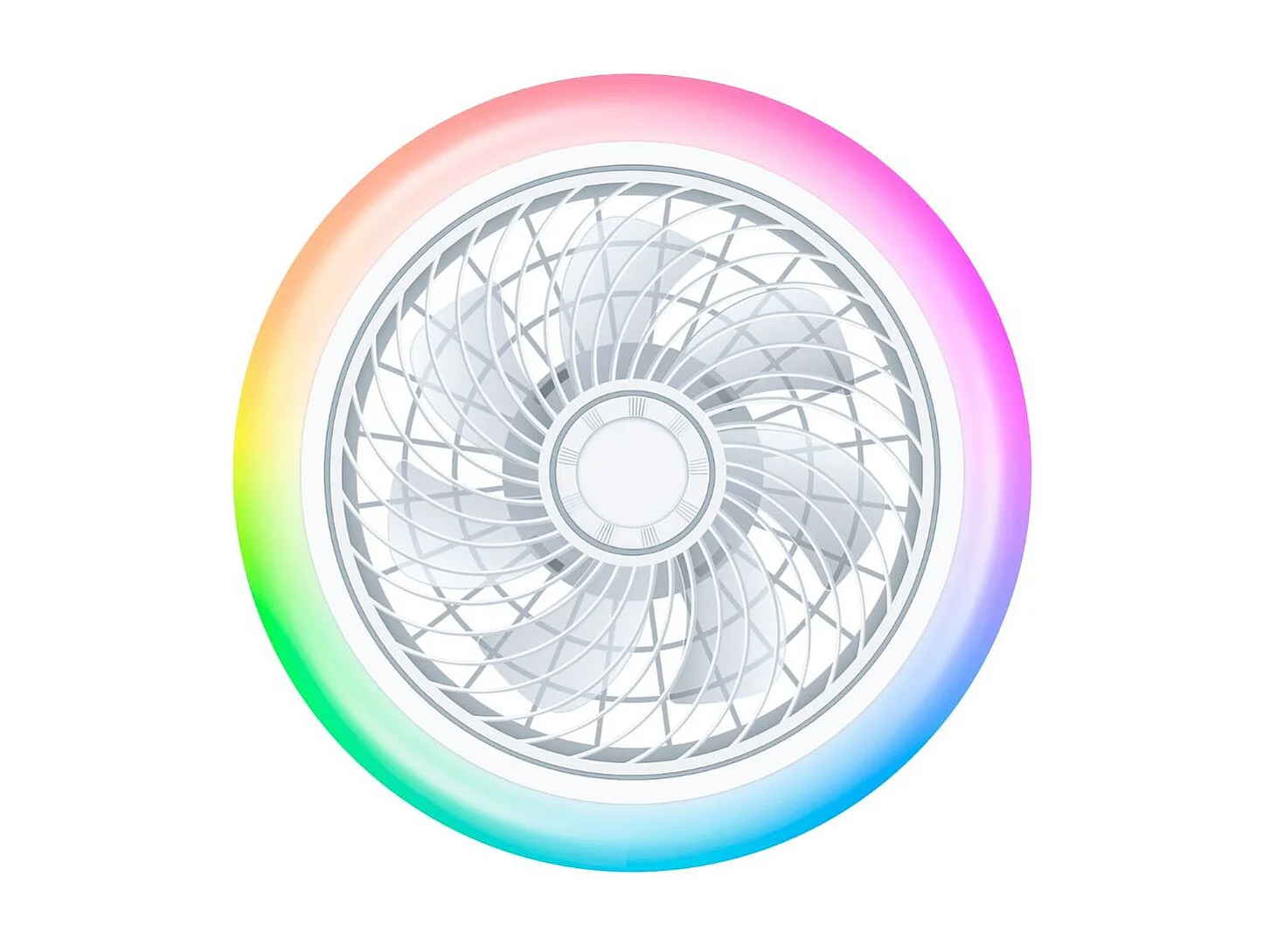 Ventilador de techo Siroco 43W aspas reversibles con altavoz 3000lm blanco Ø46 cm