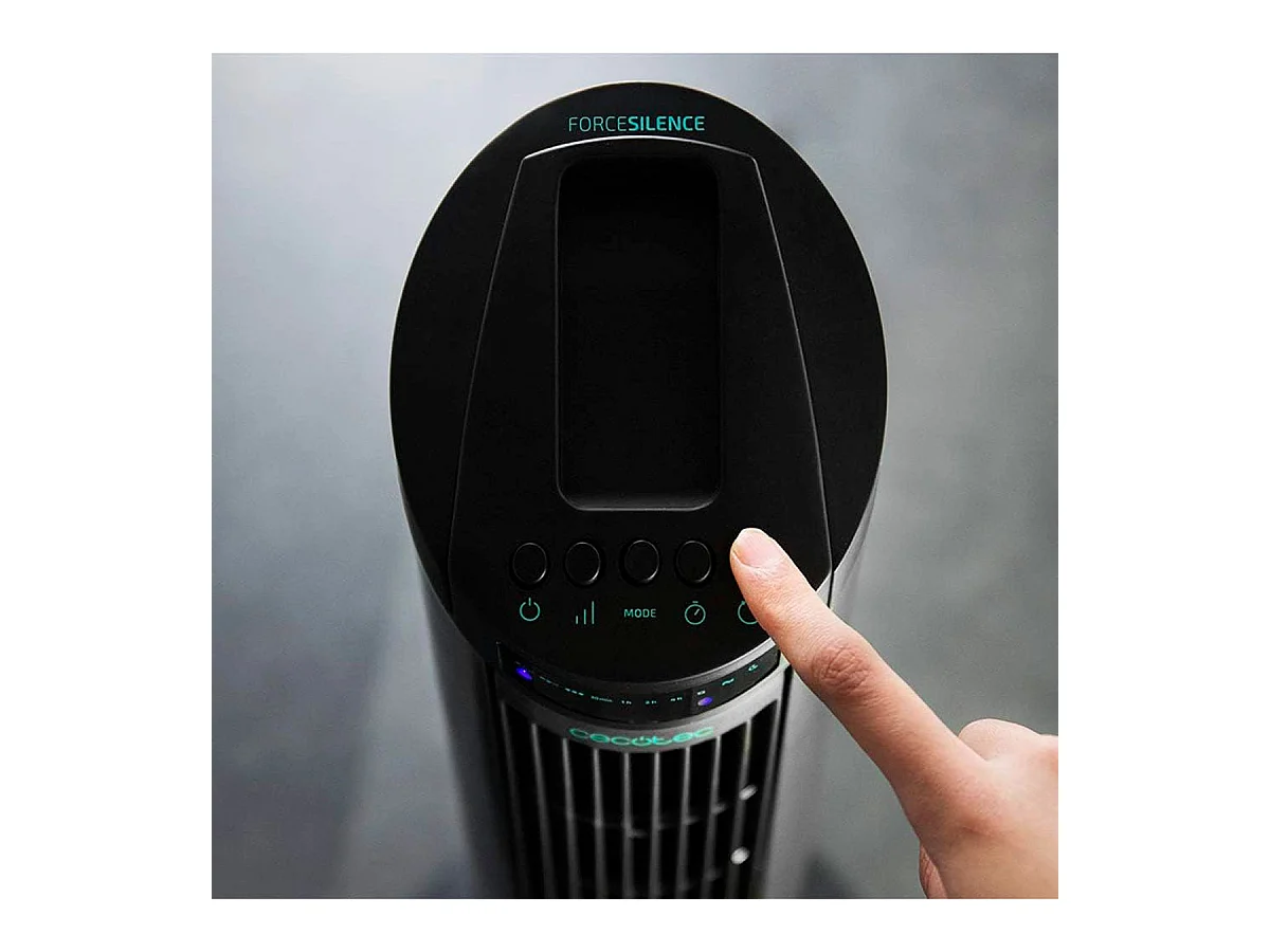 Ventilador de torre Cecotec EnergySilence 890 Skyline 50W pantalla LCD + mando negro