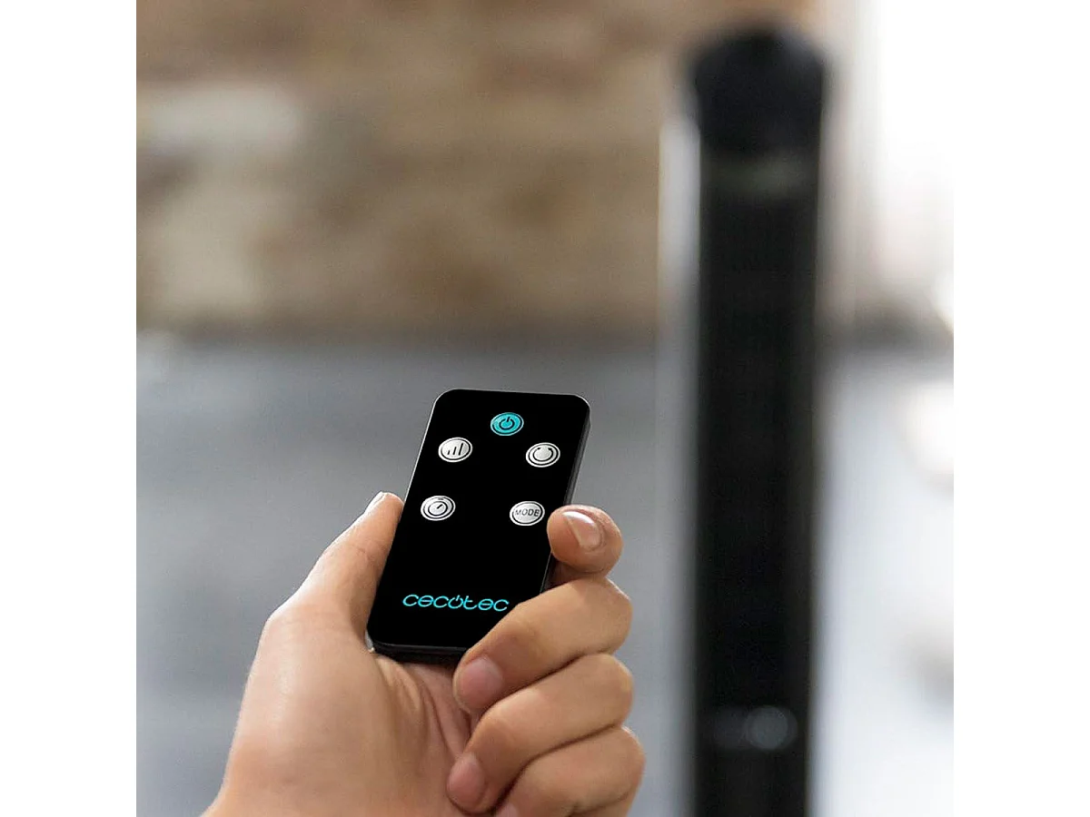 Ventilador de torre Cecotec EnergySilence 890 Skyline 50W pantalla LCD + mando negro