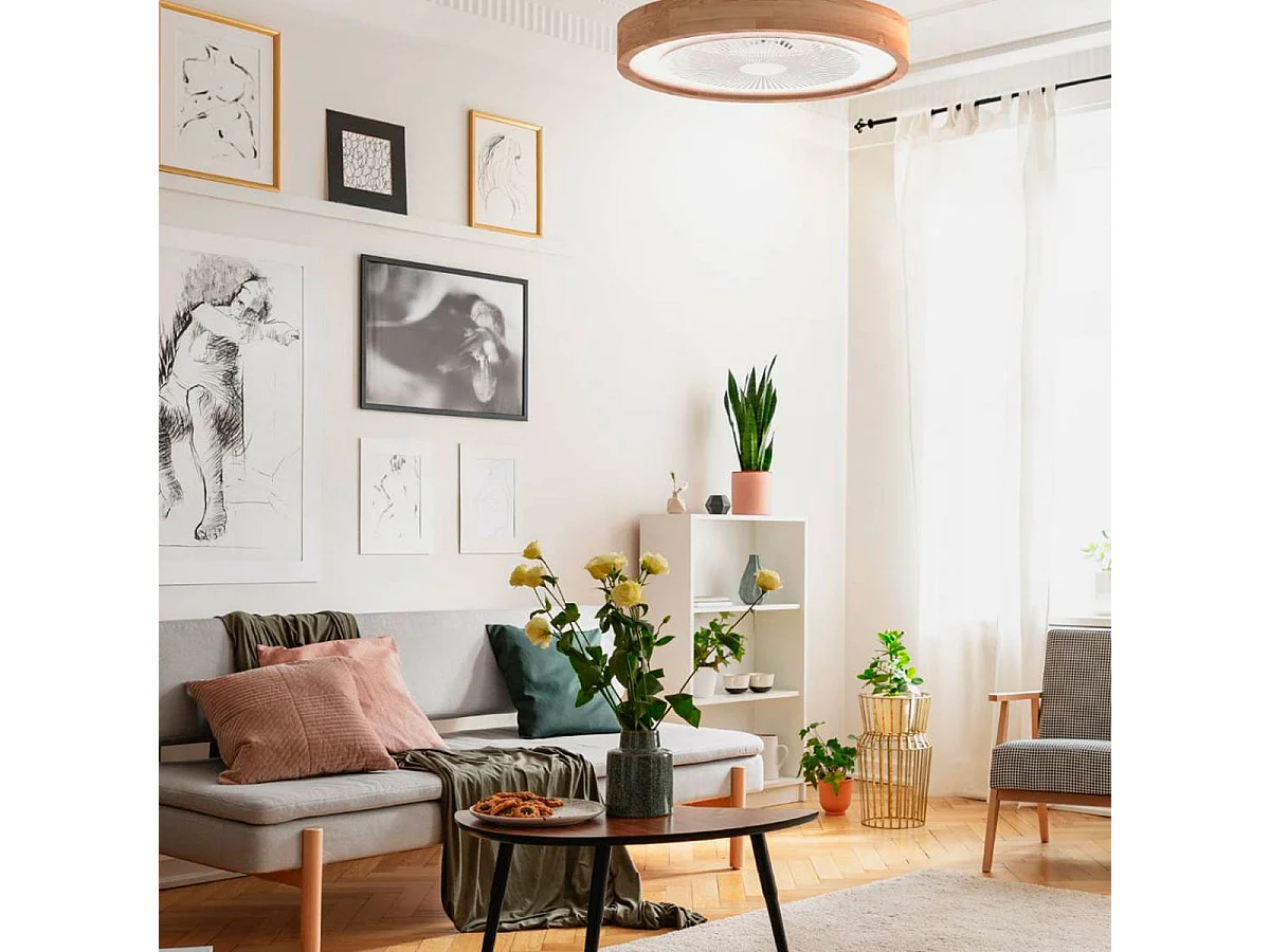 Ventilador de techo Tramontana 6051W/D Universal Blue luz RGB función WiFi blanco/natural Ø50 cm