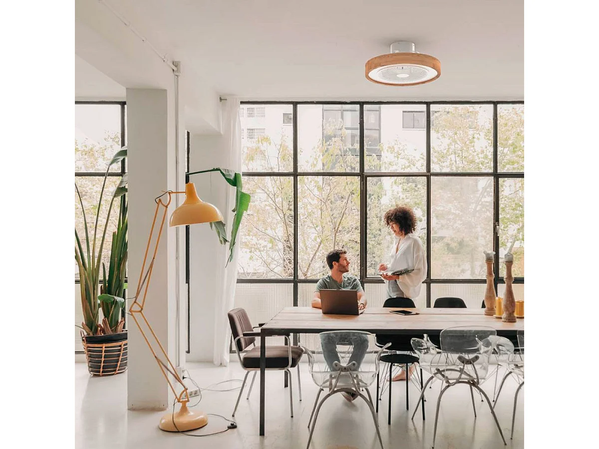 Ventilador de techo Tramontana 6051W/D Universal Blue luz RGB función WiFi blanco/natural Ø50 cm