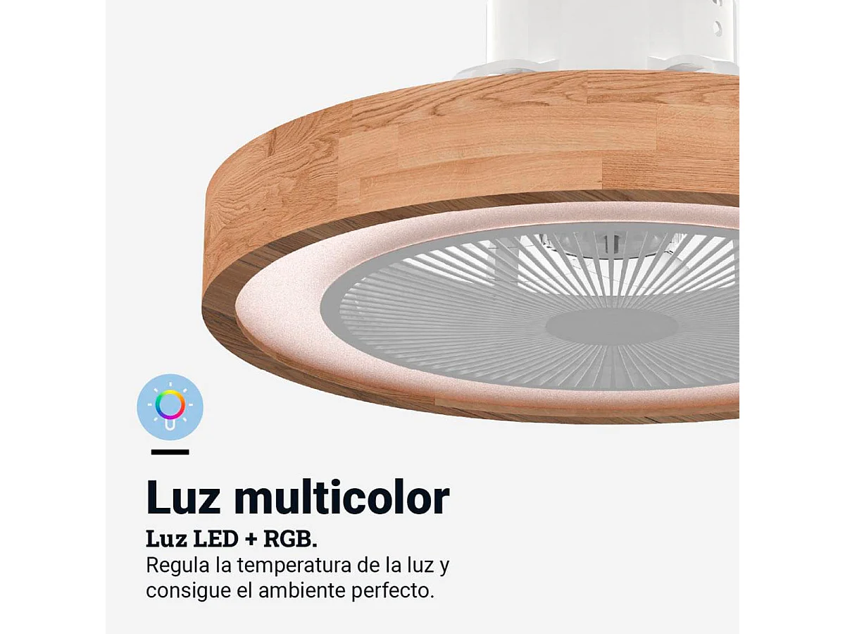 Ventilador de techo Tramontana 6051W/D Universal Blue luz RGB función WiFi blanco/natural Ø50 cm