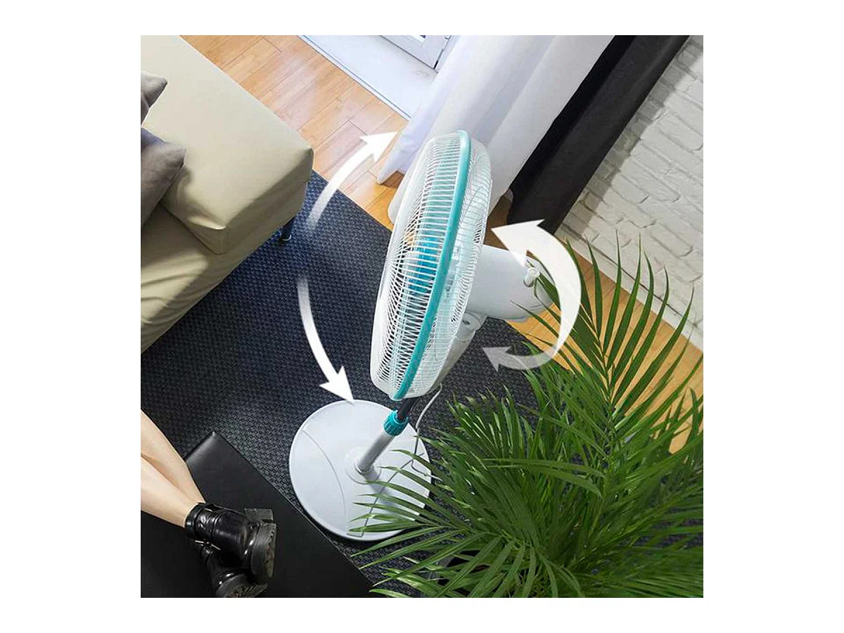 Ventilador de pie Cecotec EnergySilence 500 40W 5 aspas blanco 110-130 cm