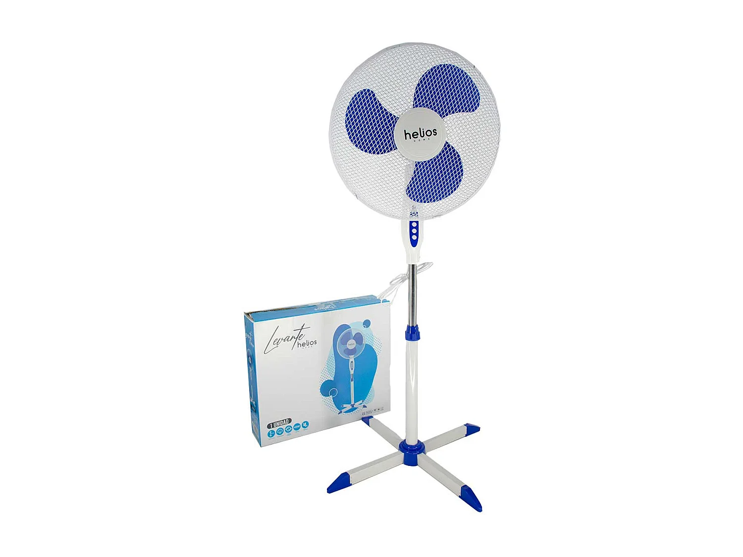 Ventilador de pie Levante FS-40-A2 Helios Home 16" 45W blanco 125 cm
