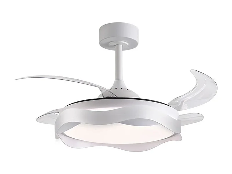 Ventilador de techo Ondas Bel Air 72W 4 aspas retráctiles con luz LED blanco Ø108 cm