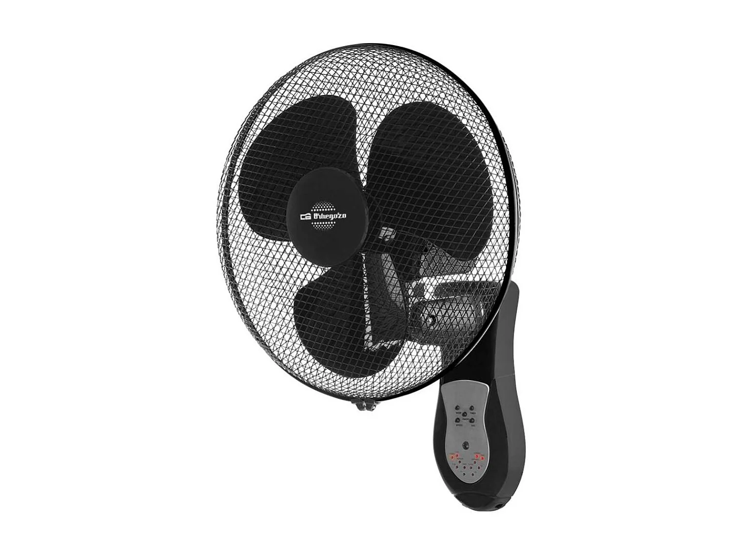Ventilador de pared Orbegozo WF 0243 40W 3 aspas mando a distancia negro Ø40 cm
