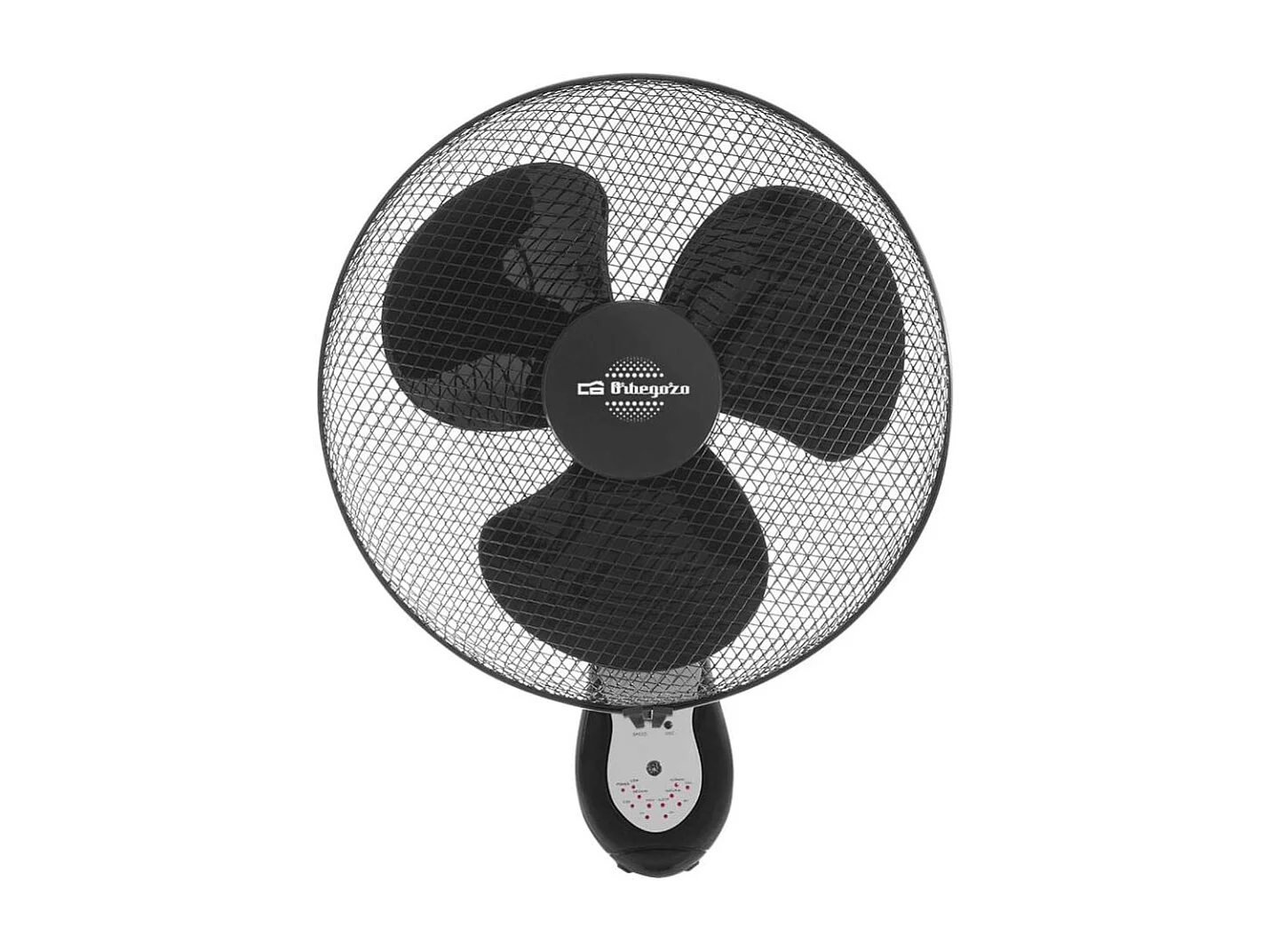 Ventilador de pared Orbegozo WF 0243 40W 3 aspas mando a distancia negro Ø40 cm