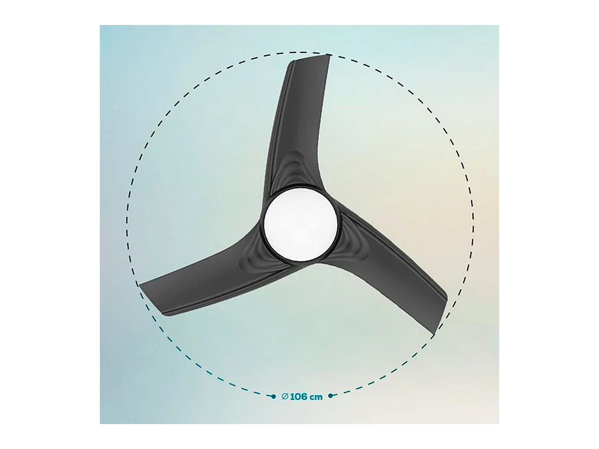 Ventilador de techo Cecotec EnergySilence Aero 470 49W función verano/invierno gris Ø106 cm