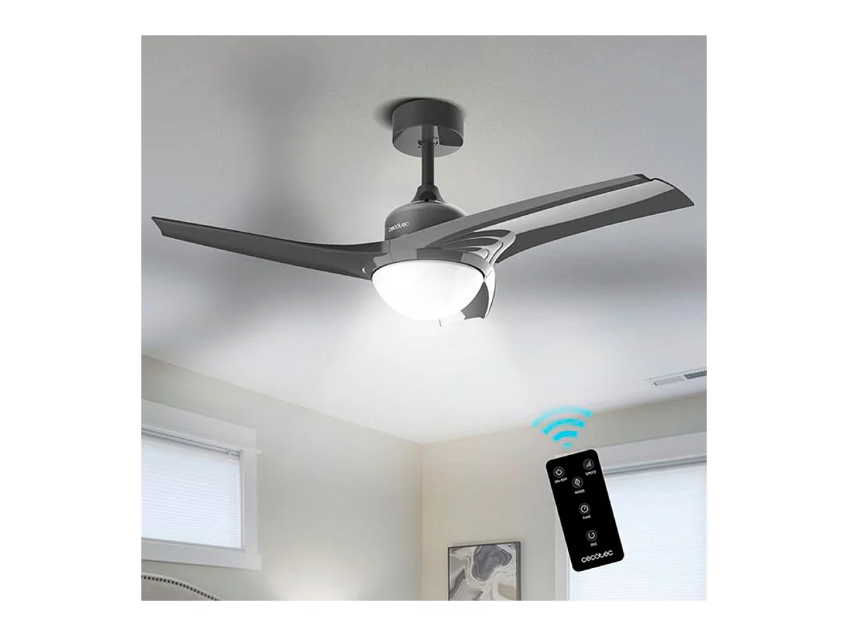 Ventilador de techo Cecotec EnergySilence Aero 470 49W función verano/invierno gris Ø106 cm