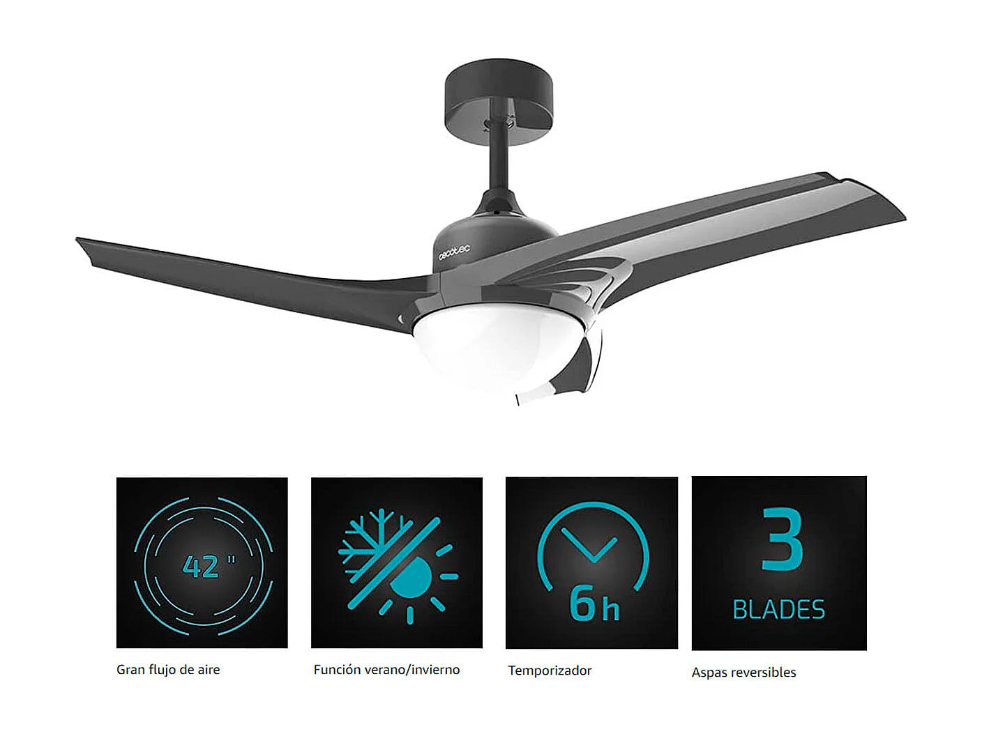 Ventilateur de Plafond Cecotec EnergySilence Aero 470 55 W