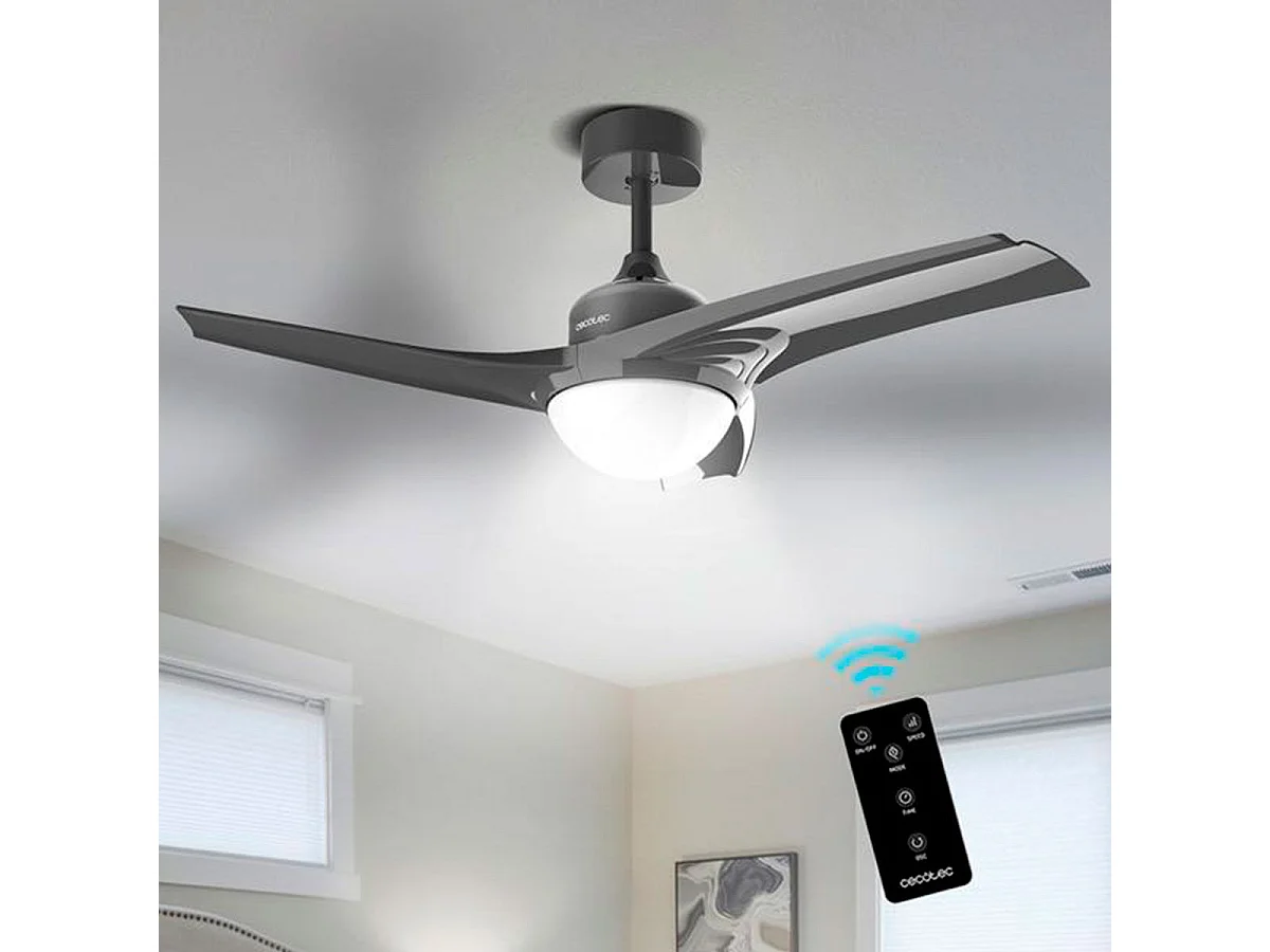 Ventilador de techo Cecotec EnergySilence Aero 470 49W función verano/invierno gris Ø106 cm