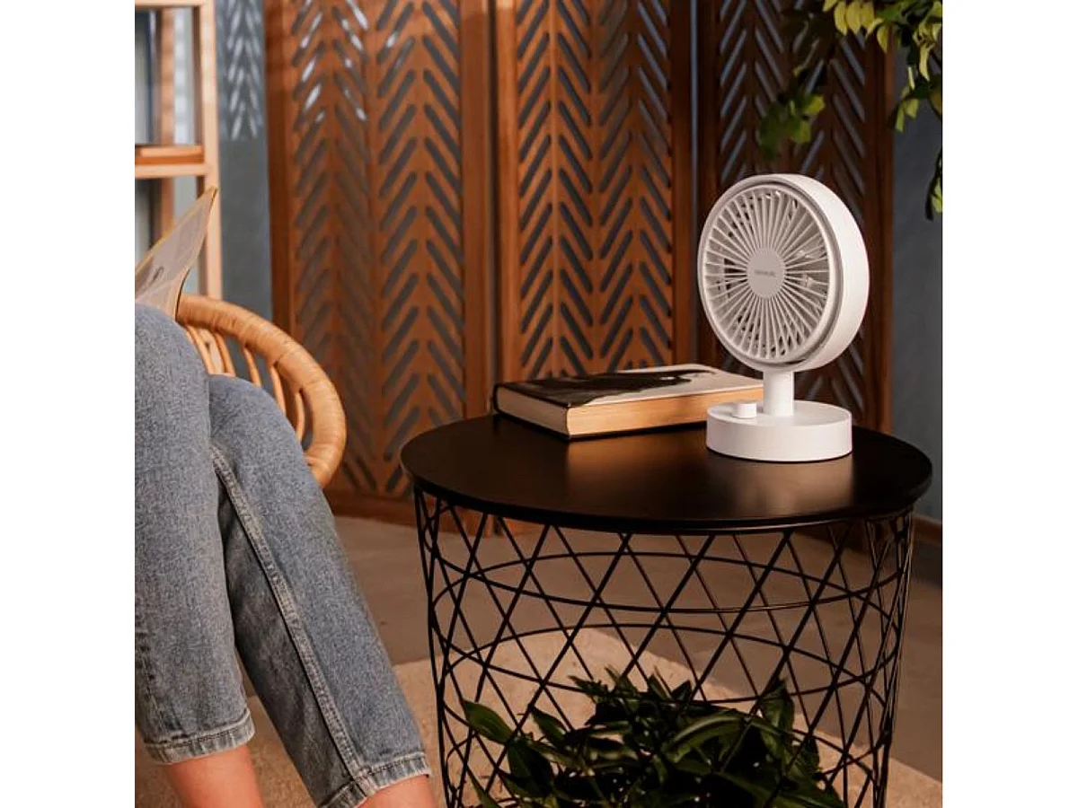 Ventilador de sobremesa Cecotec EnergySilence 2000 Portable Desk inclinación ajustable blanco Ø15 cm