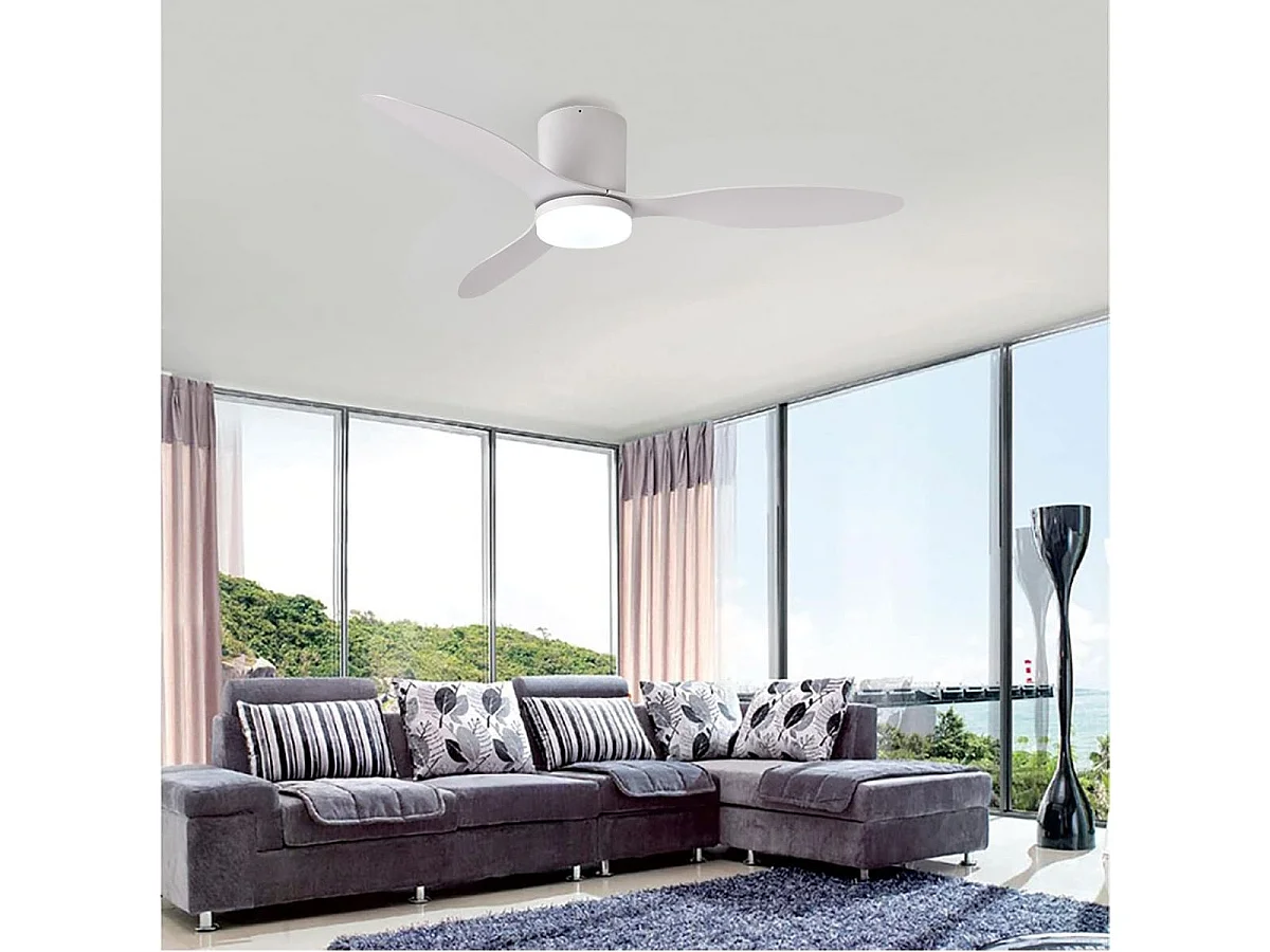 Ventilador de techo Mistral Bel Air 48W 3 aspas con luz LED blanco Ø130 cm