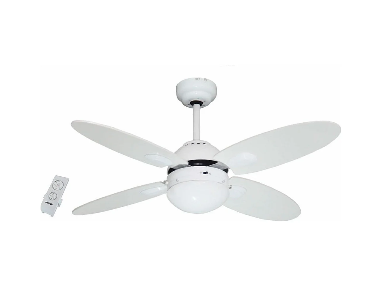 Ventilador de techo Bermeo Bastilipo 60W 5 aspas reversibles blanco/natural Ø105 cm