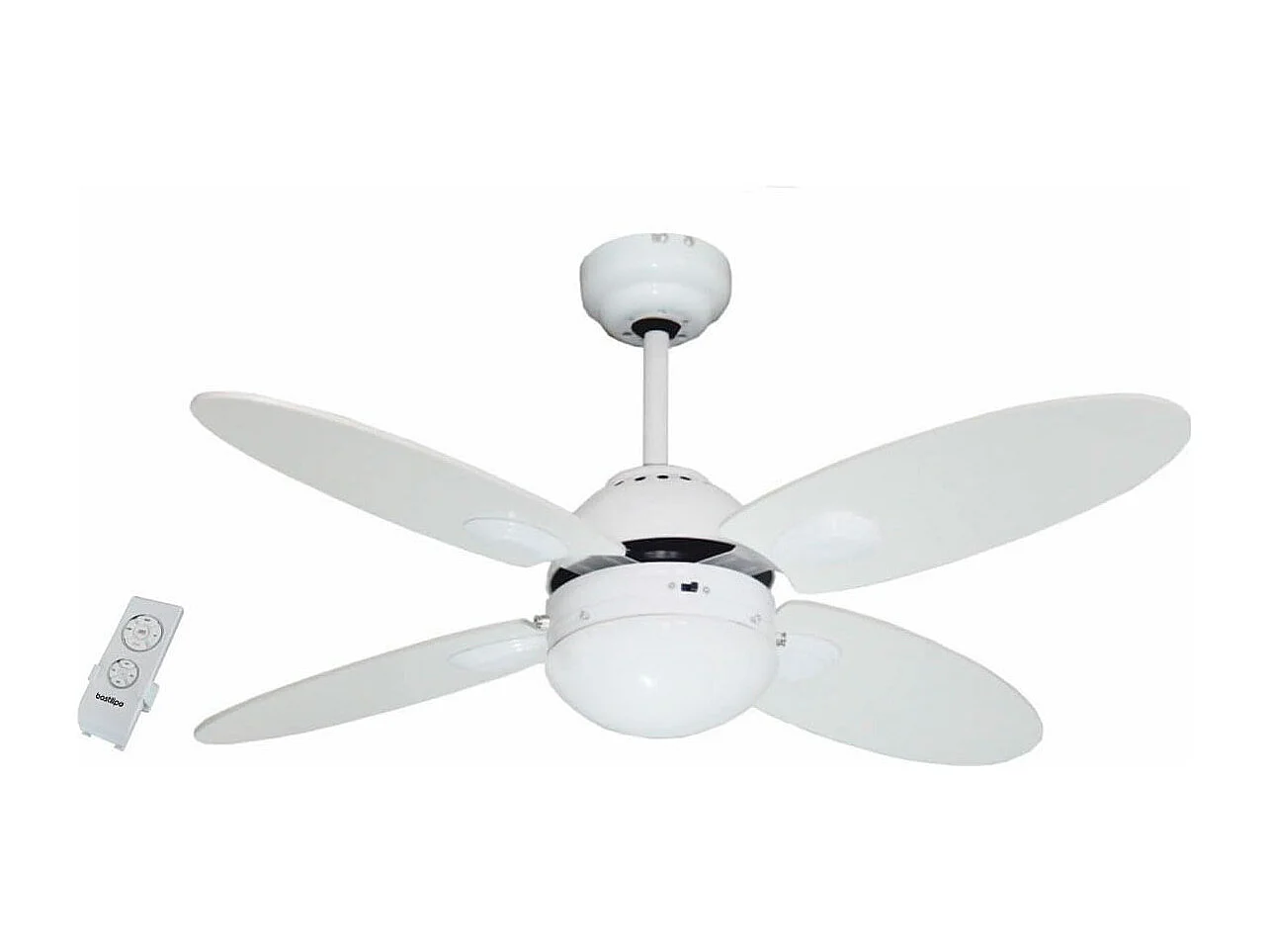 Ventilador de techo Bermeo Bastilipo 60W 5 aspas reversibles blanco/natural Ø105 cm