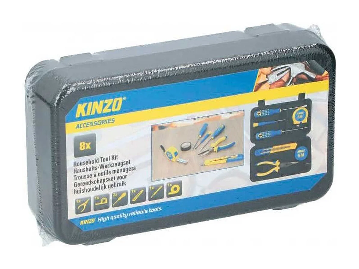 Juego de 8 herramientas Kinzo con caja