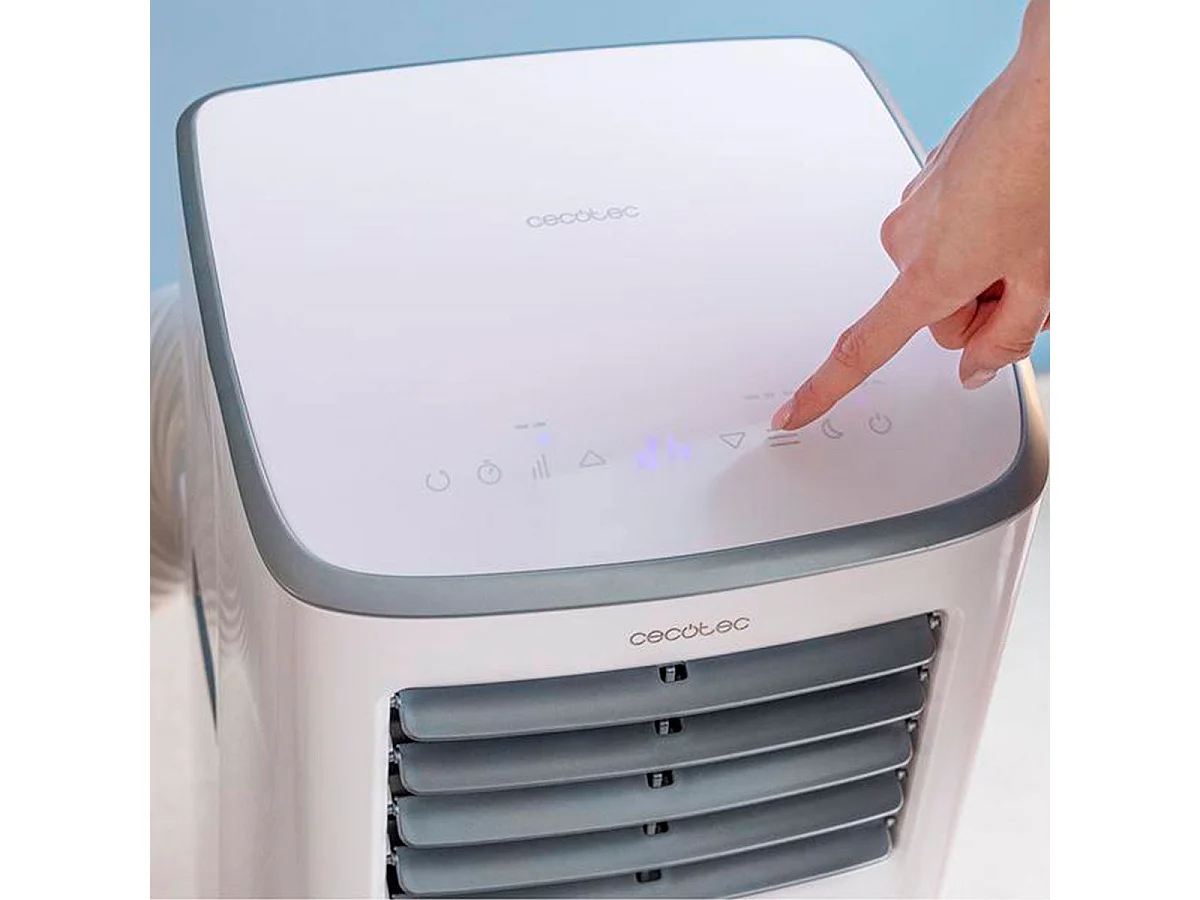 Aire acondicionado portátil Cecotec ForceClima 7400 Soundless Touch 7000BTU 4 modos 2 velocidades con ruedas A blanco