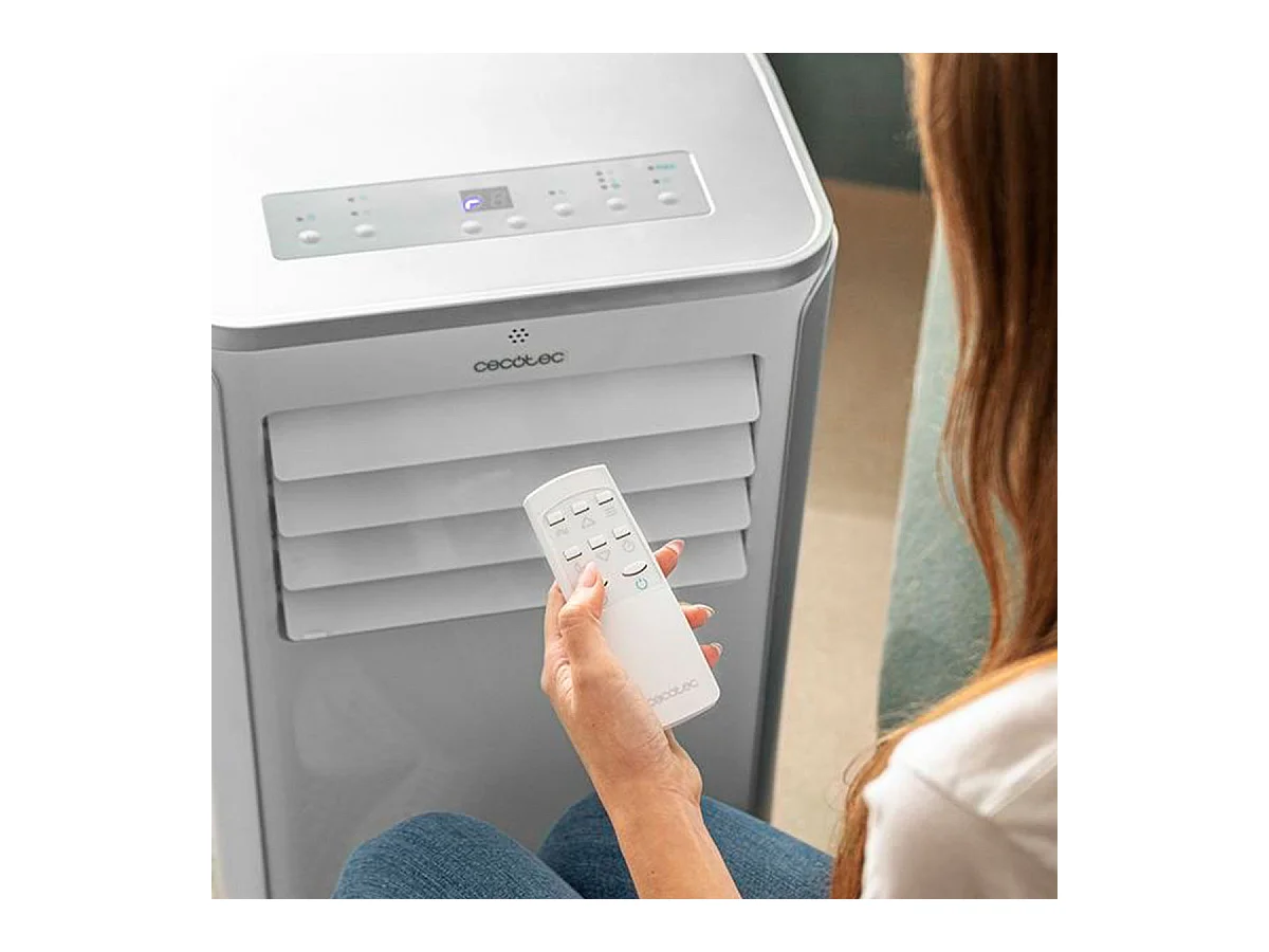 Aire acondicionado portátil Cecotec ForceClima 9100 Soundless 1010W 9000BTU con mando blanco
