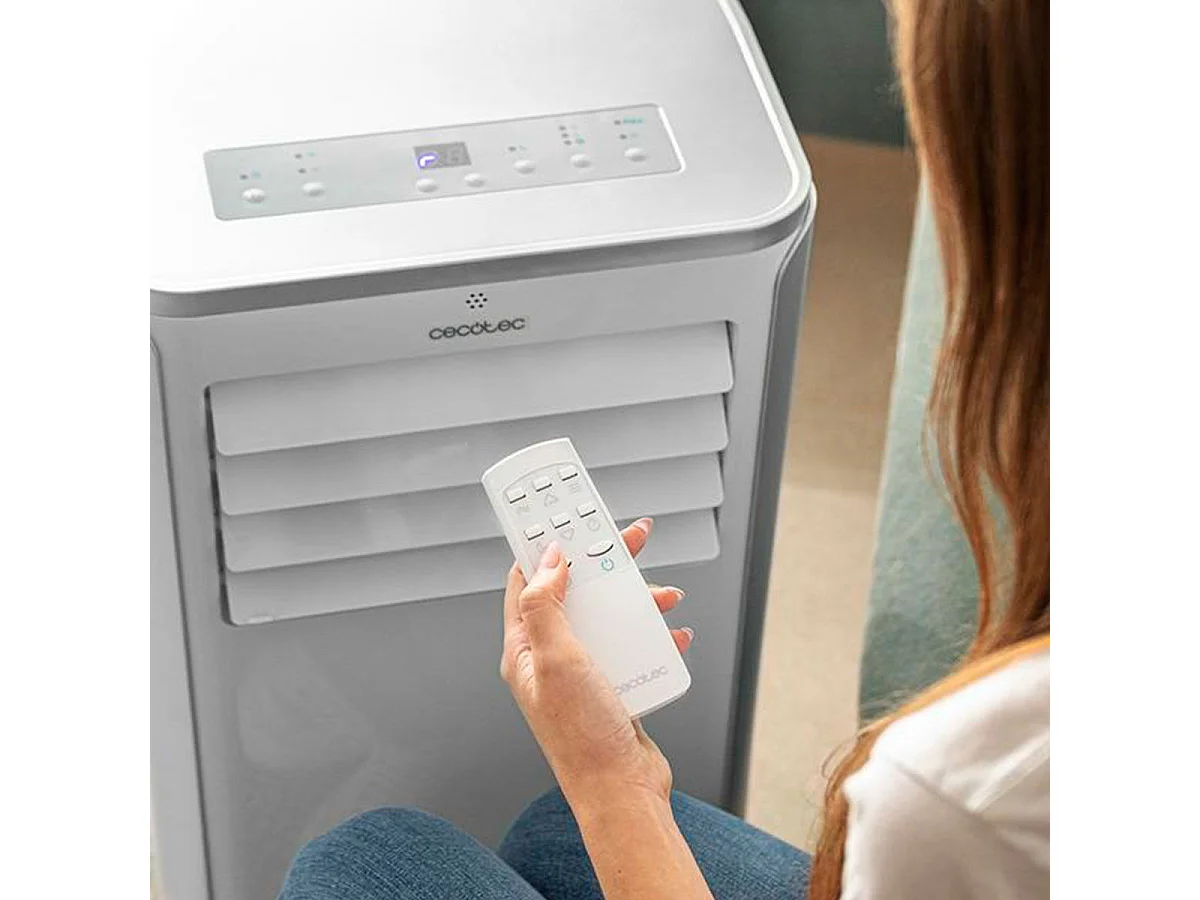 Aire acondicionado portátil Cecotec ForceClima 9100 Soundless 1010W 9000BTU con mando blanco