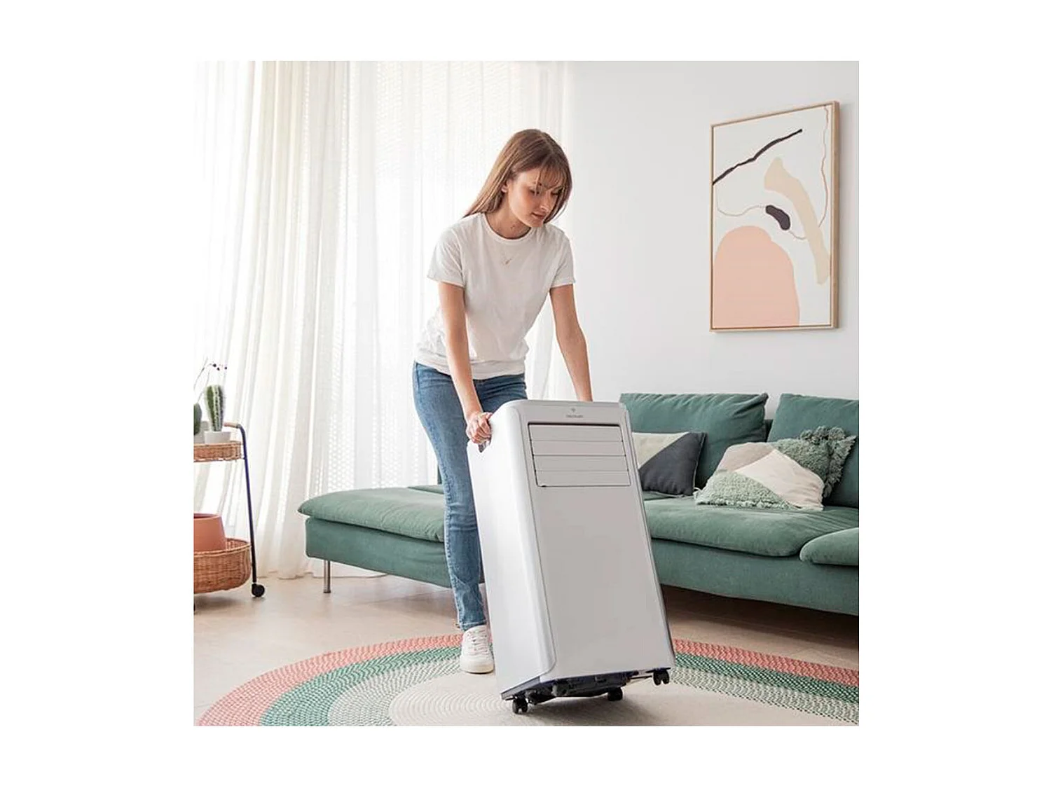 Aire acondicionado portátil Cecotec ForceClima 9100 Soundless 1010W 9000BTU con mando blanco