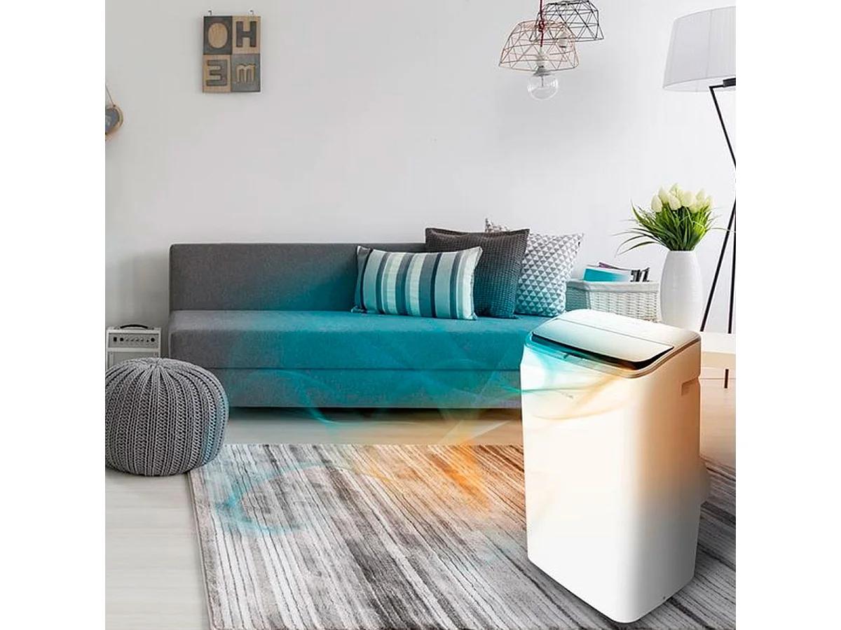 Aire acondicionado portátil Cecotec ForceClima 14800 Soundless Heating Connected con mando + wifi 1340W 14000btu A blanco