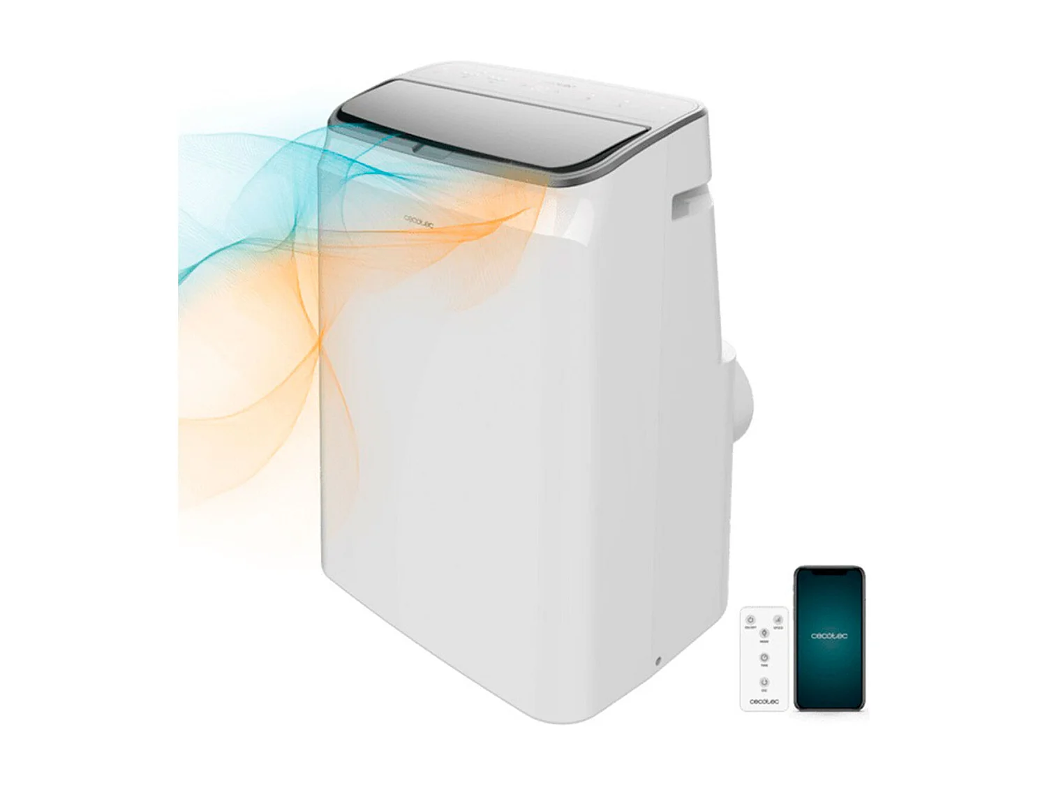 Aire acondicionado portátil Cecotec ForceClima 14800 Soundless Heating Connected con mando + wifi 1340W 14000btu A blanco