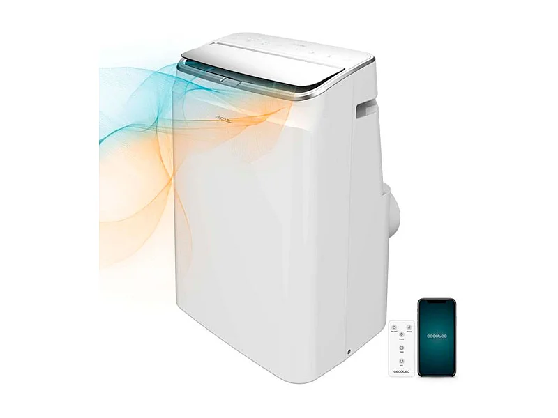 Aire acondicionado portátil Cecotec ForceClima 12800 Soundless Heating Connected con mando + wifi 1340W 12000btu A blanco
