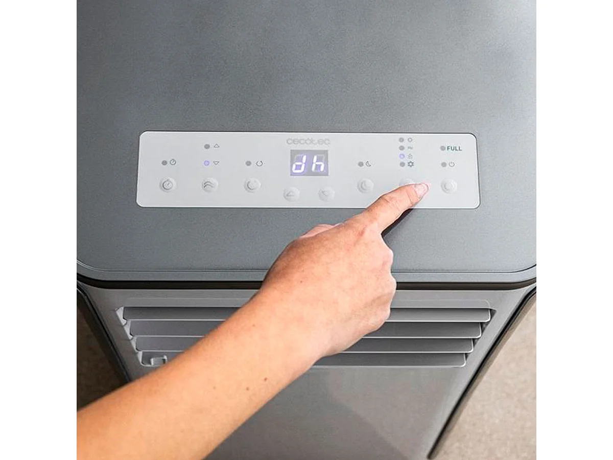 Aire acondicionado portátil Cecotec ForceClima 9400 Soundless Heating con mando 1010W 9000btu A blanco/inox