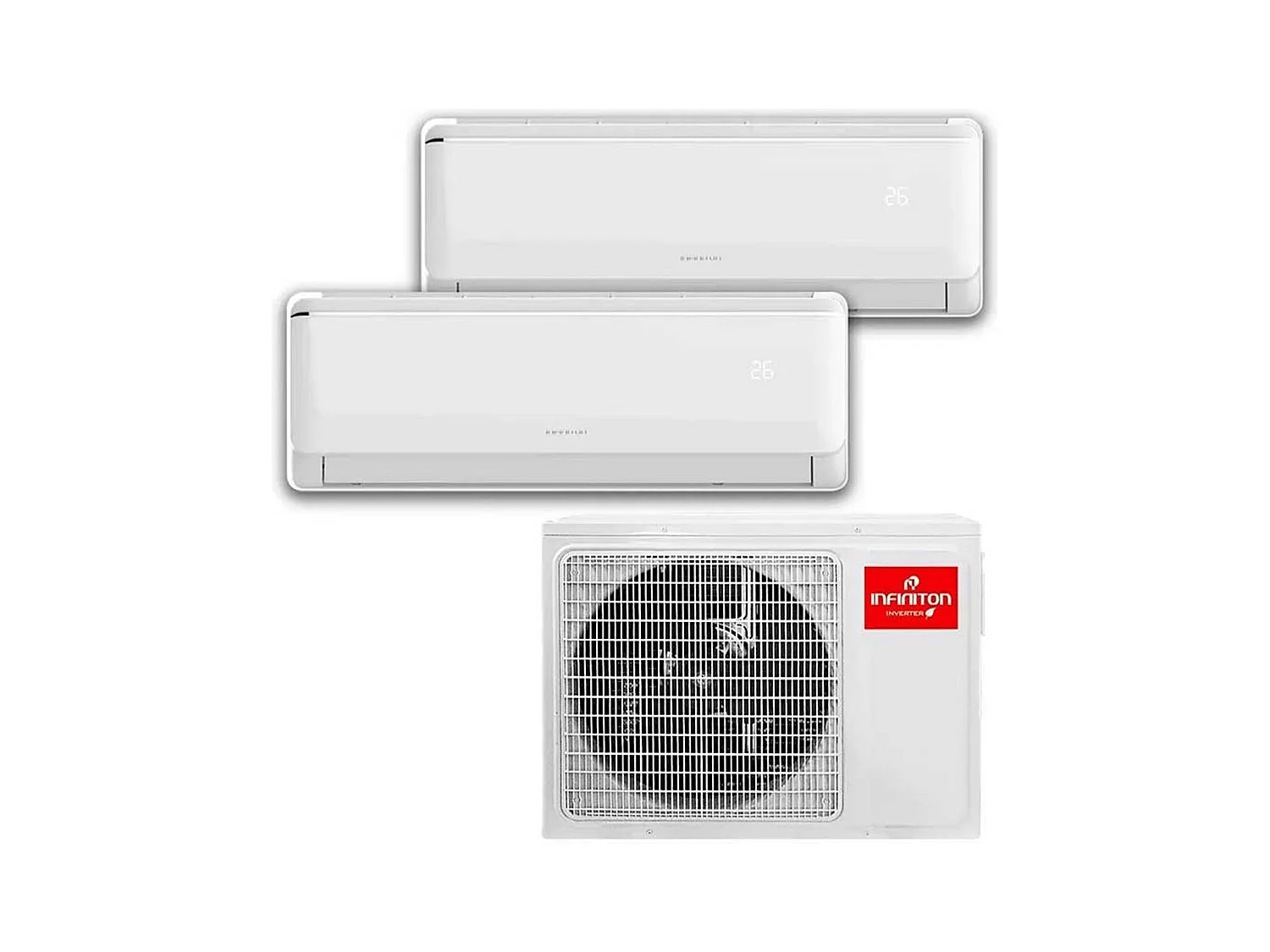 Aire acondicionado Split Infiniton Multi-2320 2 unidades interiores+unidad exterior blanco