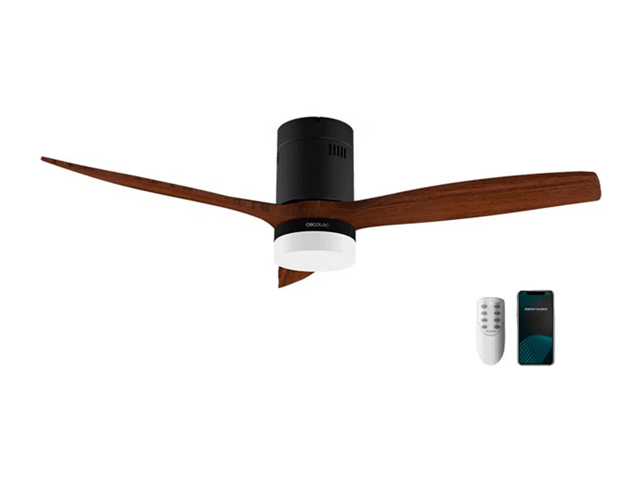 EnergySilence 5600 Black Aqua Connected 40W 6 velocidades 3 aspas con Wifi + mando negro