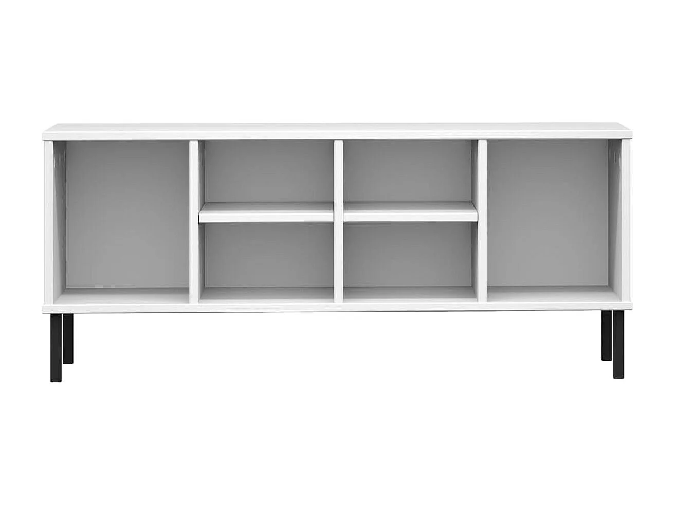 Zapatero Oslo 6 compartimentos madera blanco 45x106x35 cm