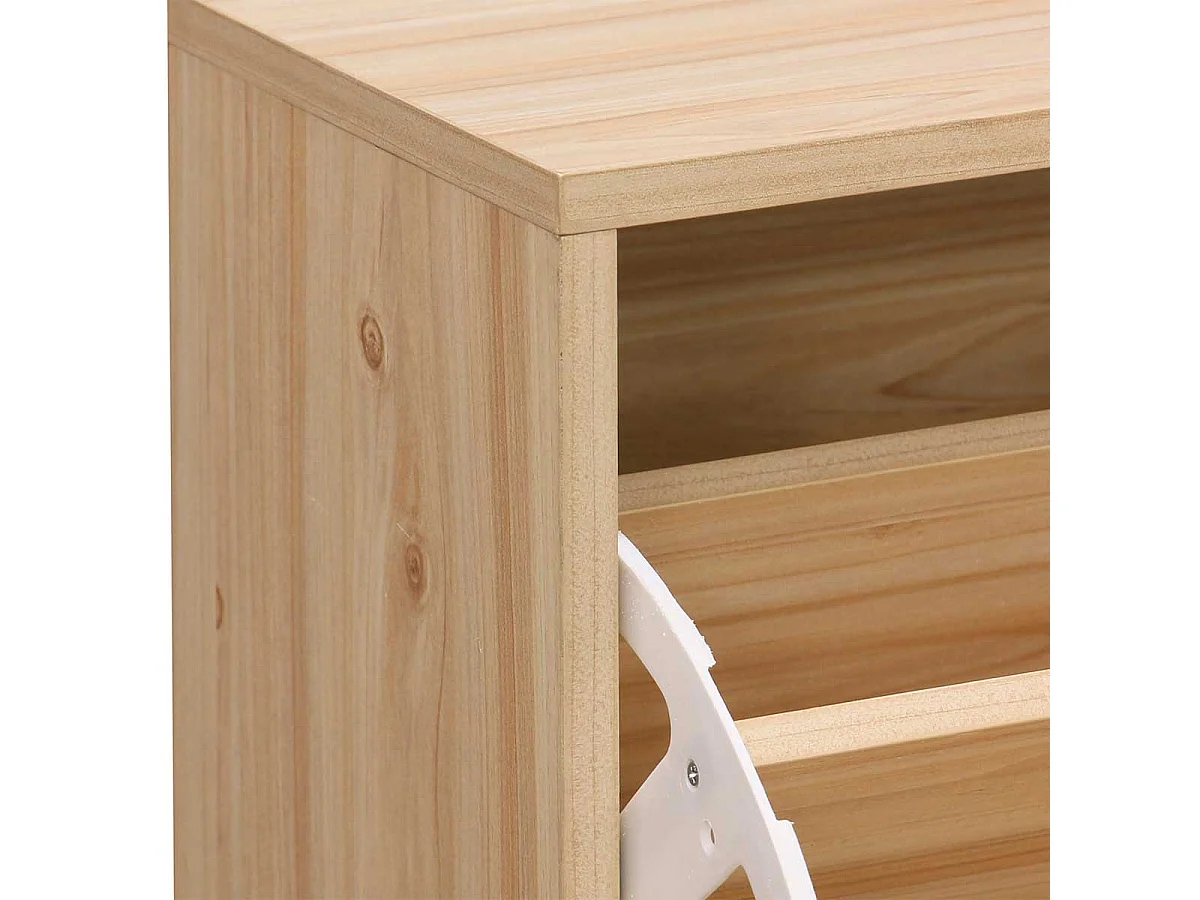 Zapatero Décor 2 puertas 12 pares natural 82x60x24 cm Adec