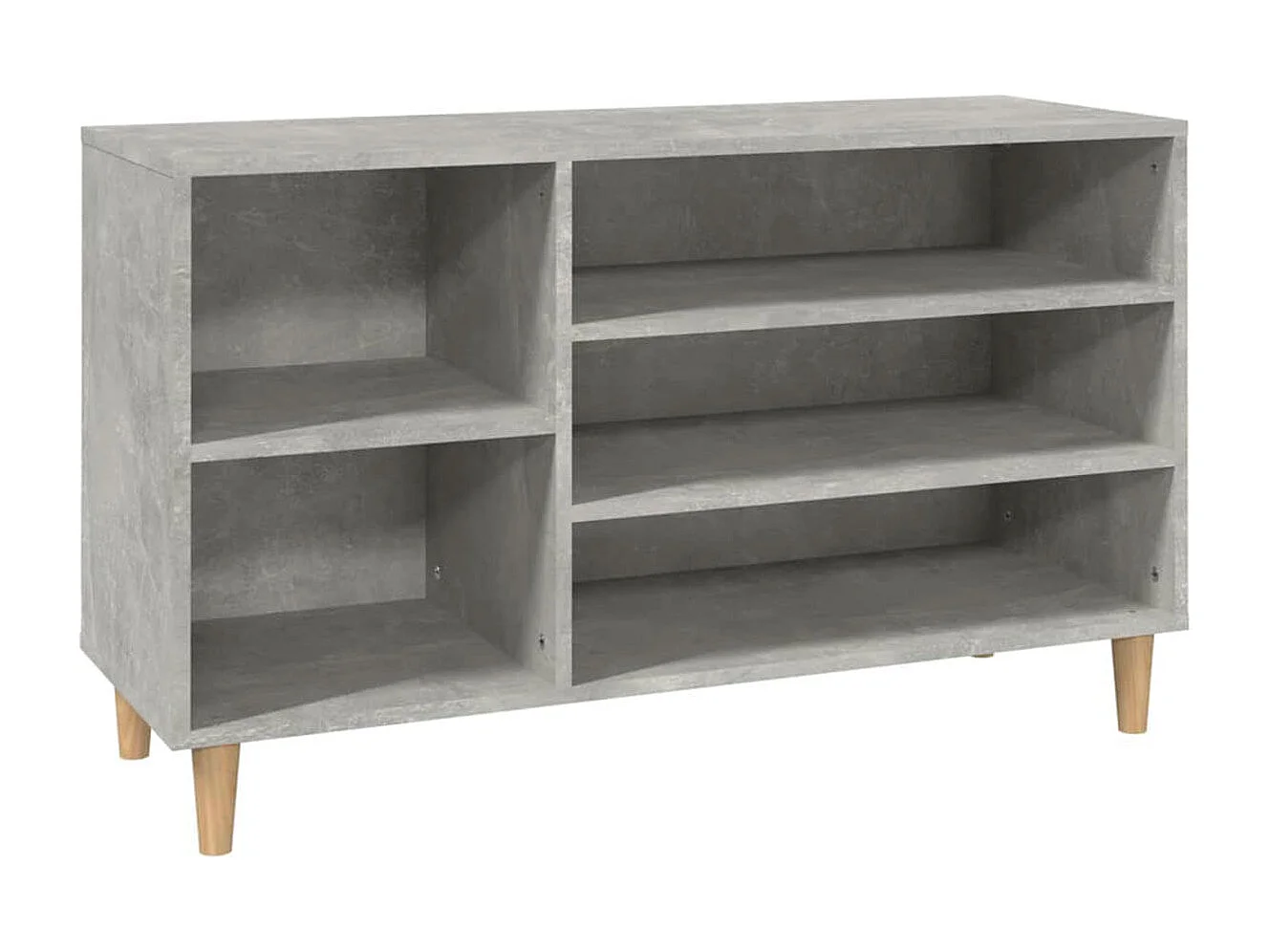 vidaXL Armoire à chaussures Gris béton 102x36x60 cm Bois d'ingénierie
