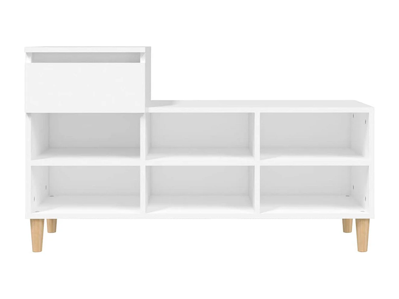 vidaXL Armoire à chaussures Blanc 102x36x60 cm Bois d'ingénierie