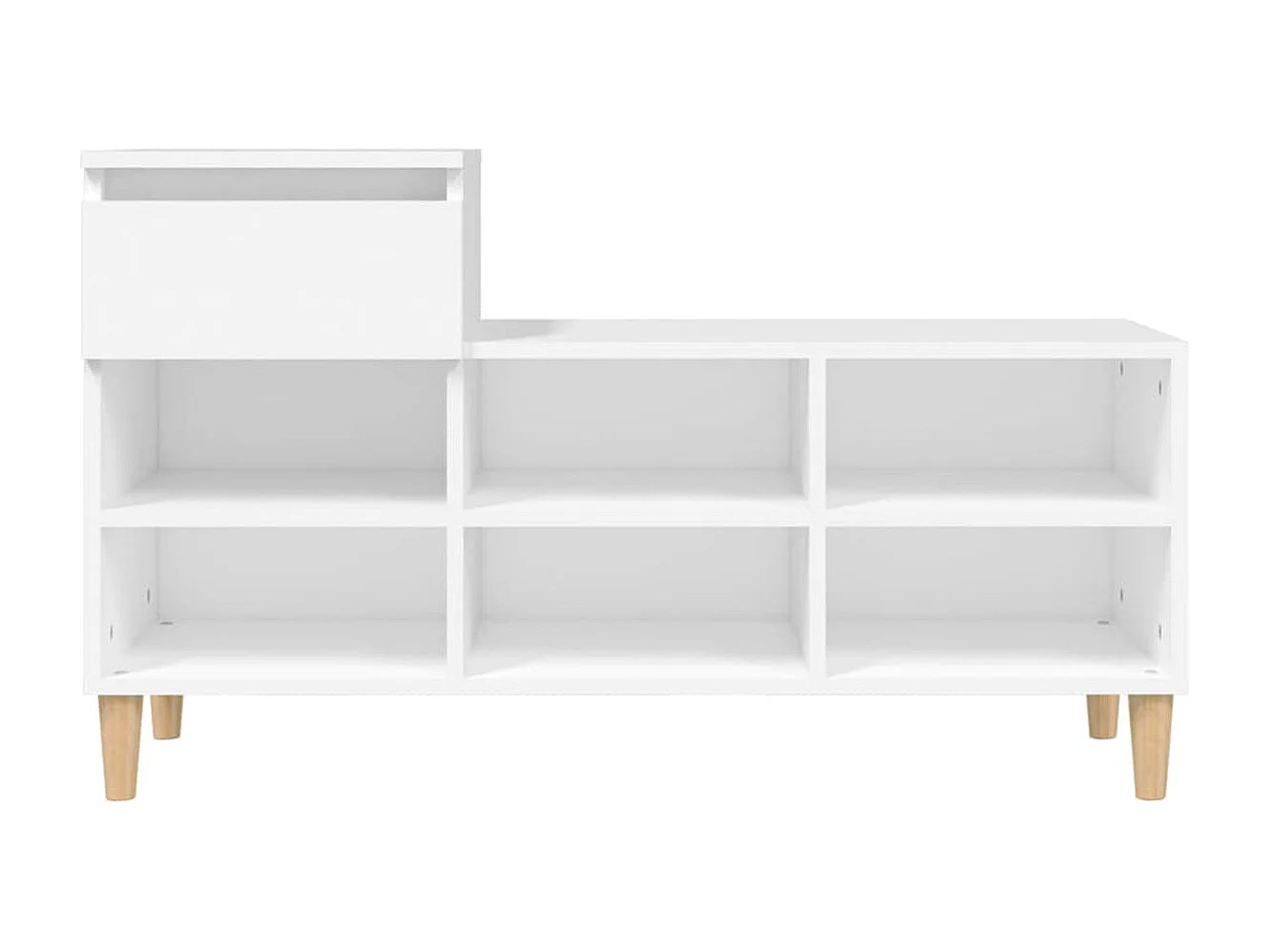 Schuhregal Weiß 102x36x60 cm Holzwerkstoff