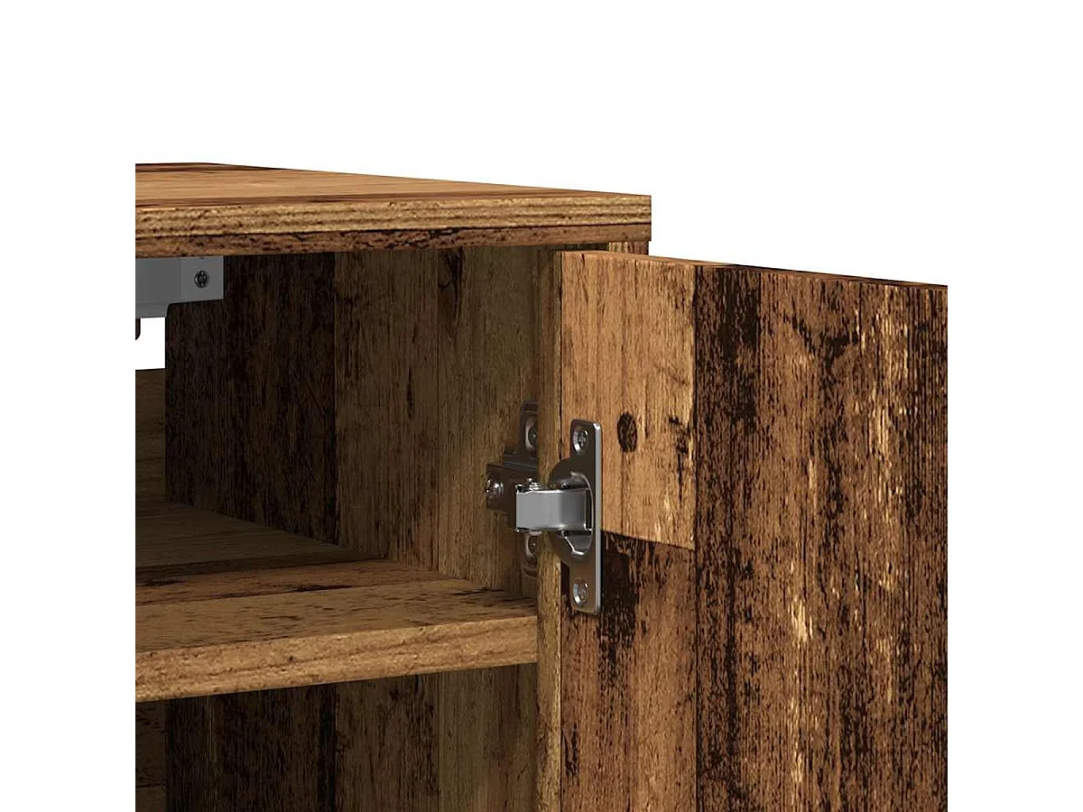 Zapatero Rustie con puerta + 5 compartimentos madera 70x32x35 cm