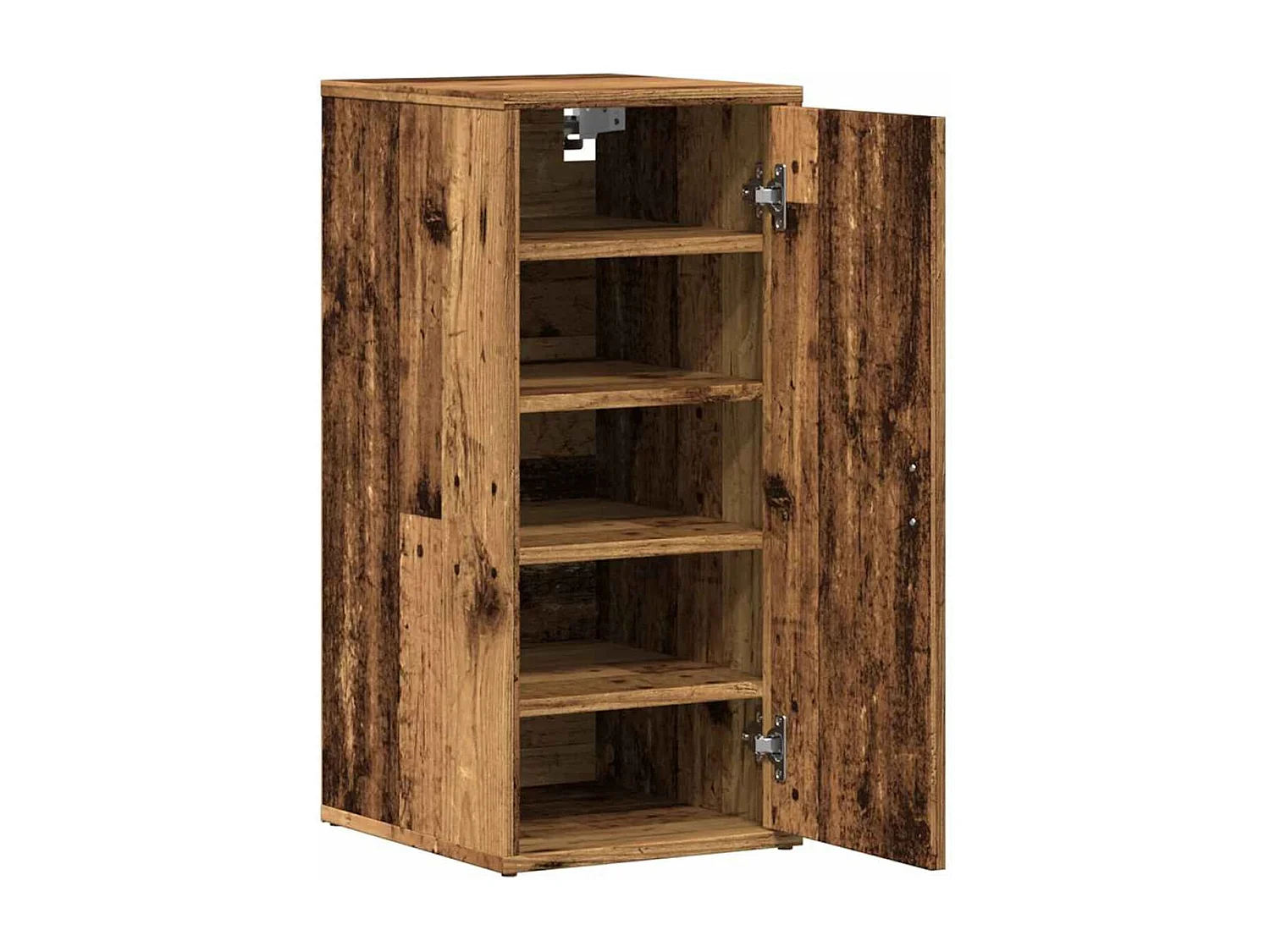 Zapatero Rustie con puerta + 5 compartimentos madera 70x32x35 cm